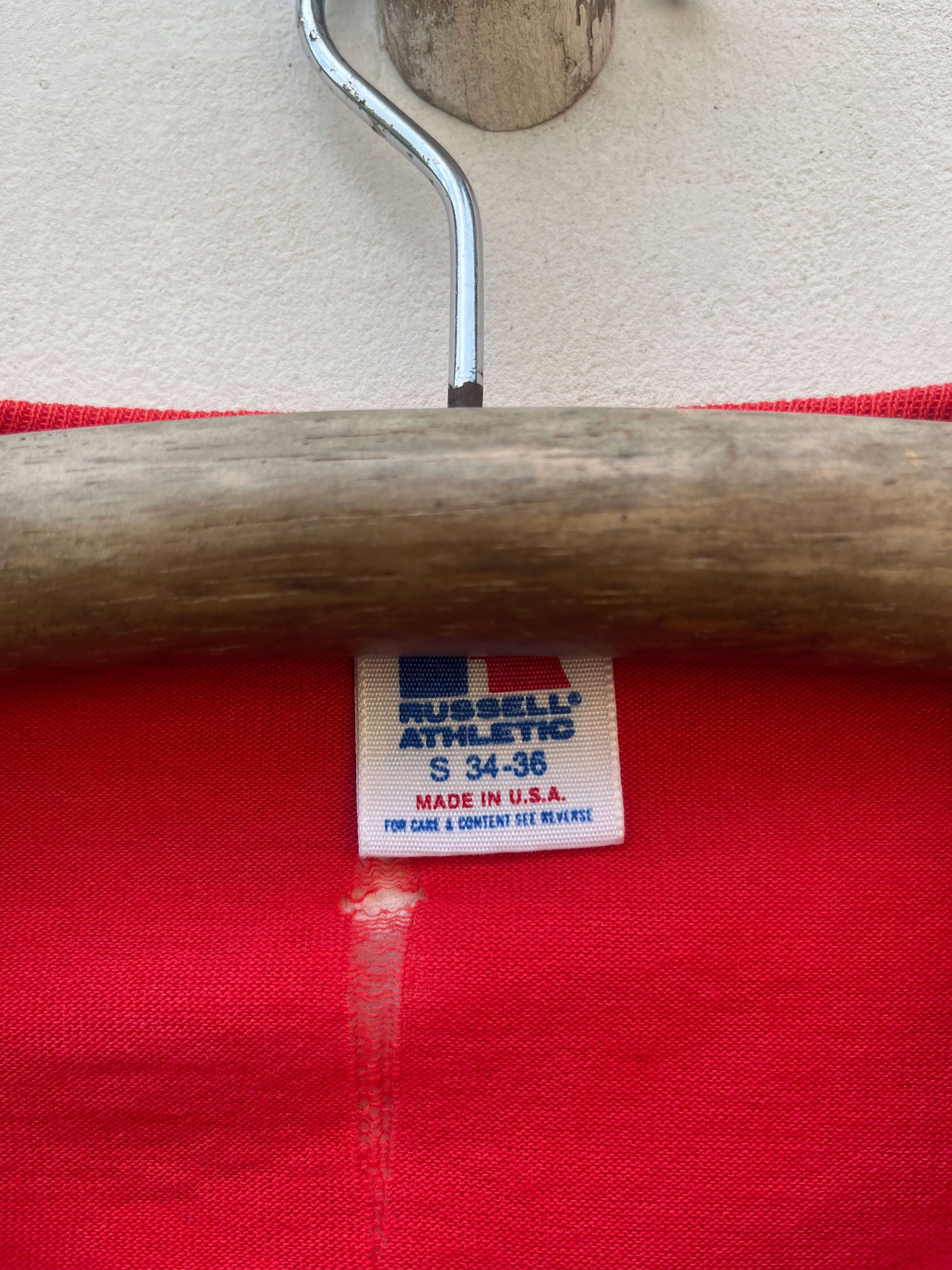 Russell Athletic Vintage 80s Russel Paper Thin Single Stitch Size US S / EU 44-46 / 1 - 2 Thumbnail