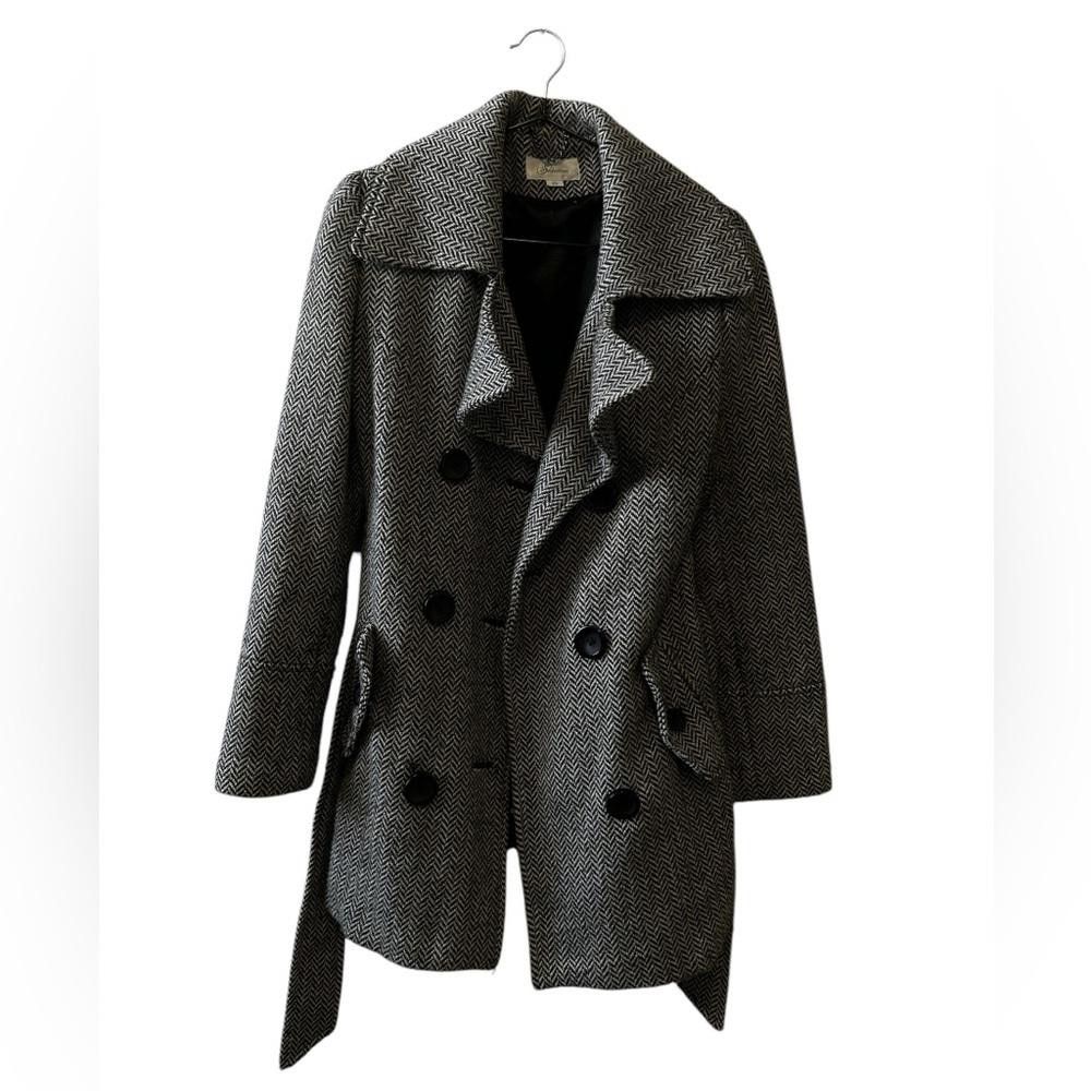 Designer Seduction Women's Herringbone Double-Breasted Coat Size S / US 4 / IT 40 - 2 Thumbnail