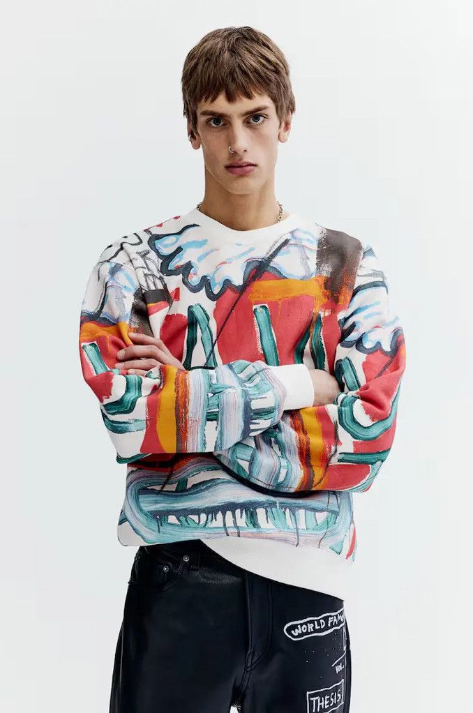 H&M × Jean-Michel Basquiat × Who Decides War WHO DECIDES WAR x BASQUIAT x H&M OVERSIZED FIT SWEATSHIRT Size US XL / EU 56 / 4 - 1 Thumbnail