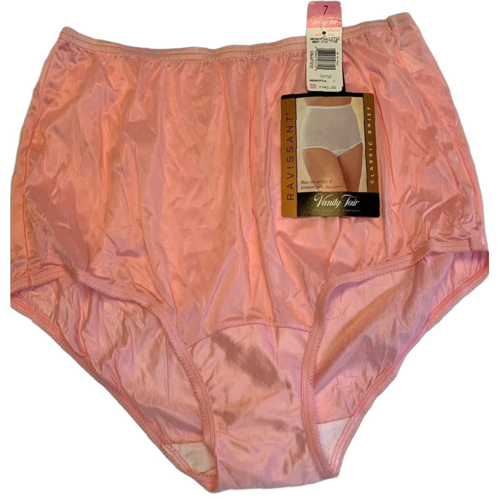 VINTAGE Vanity Fair Full Panties 7 Pink Silky Nylon NEW NOS Ravissant Classic Ravissant Panties Pink Nylon