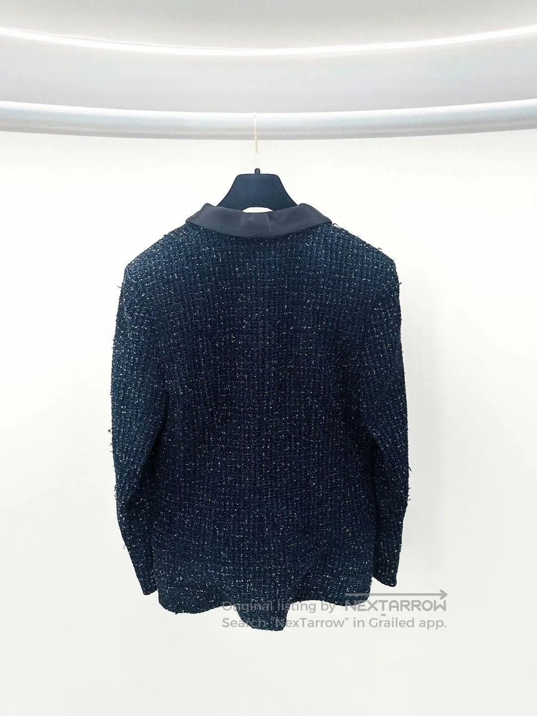 Chanel CHANEL Blue Tweed Jacket Size 40. Size US M / EU 48-50 / 2 - 2 Thumbnail