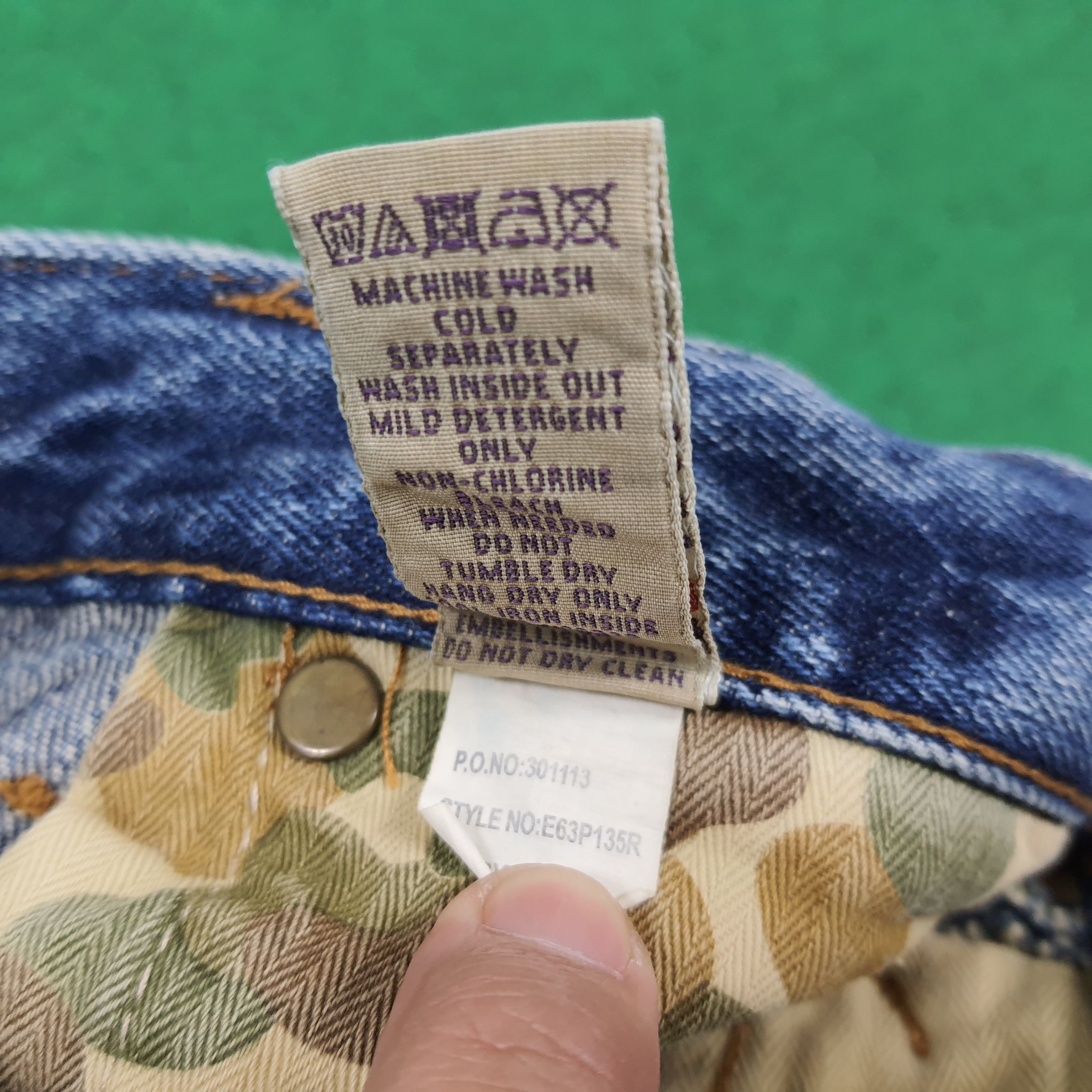 Prps Vintage PRPS Selvedge Camo Pocket Distressed Jeans C297N16 Size US 31 - 12 Thumbnail