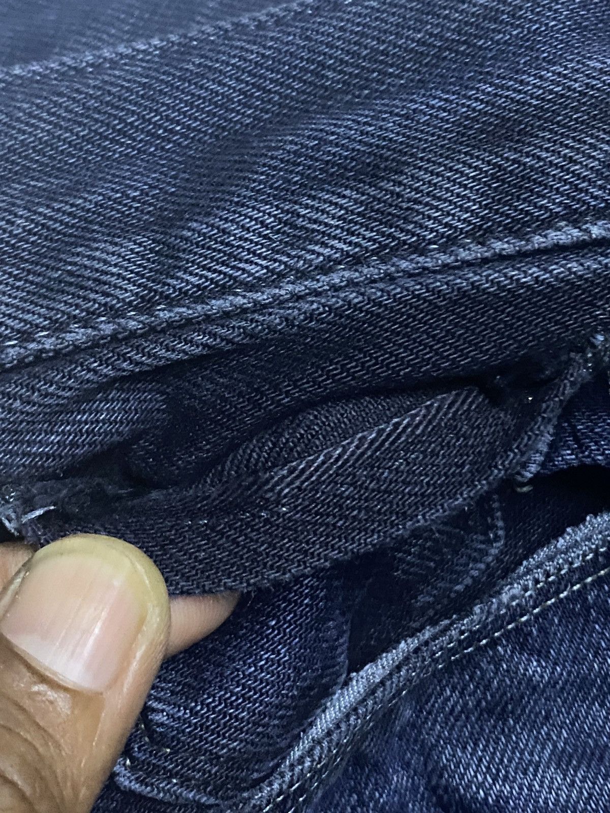 KURO Vintage Kuro Sewing Wash Black Selvedge Skinny Jeans Size US 30 / EU 46 - 10 Thumbnail