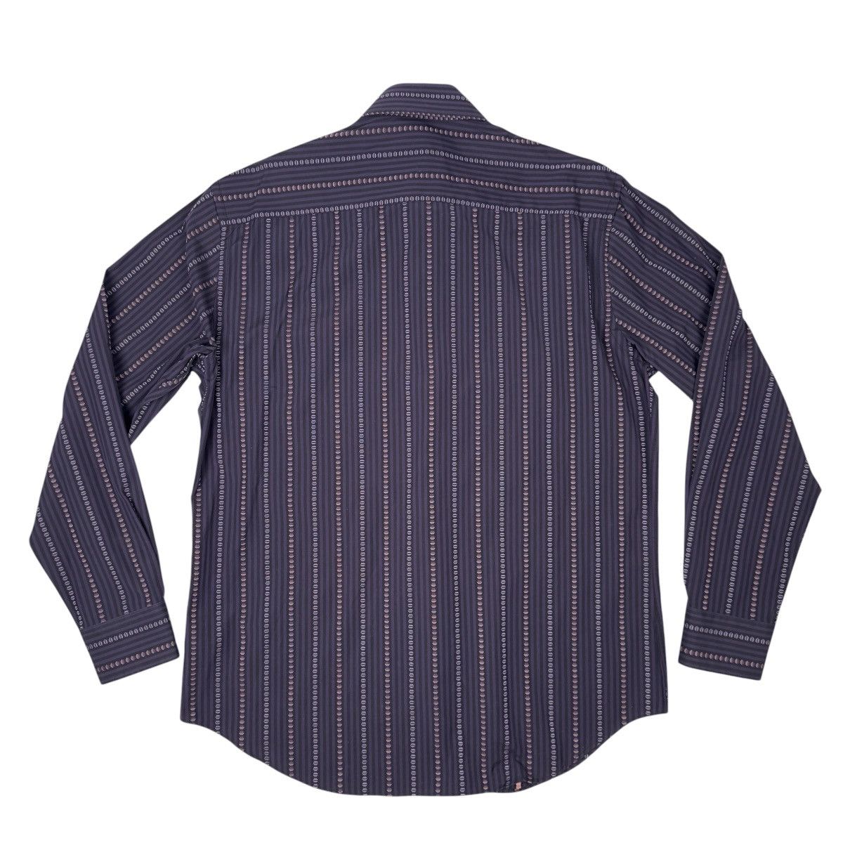 BUGATCHI Bugatchi Uomo Dress Shirt Mens L Large Purple Striped Size US L / EU 52-54 / 3 - 4 Thumbnail