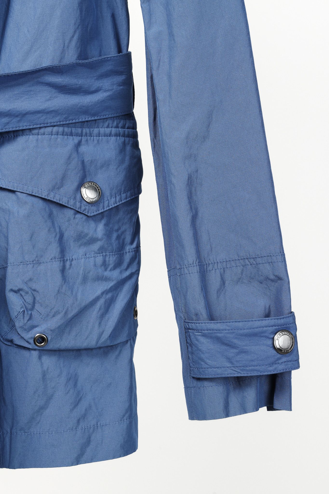 Burberry Burberry Brit Blue Double-Breasted Belted Short Rain Coat Size S / US 4 / IT 40 - 7 Thumbnail