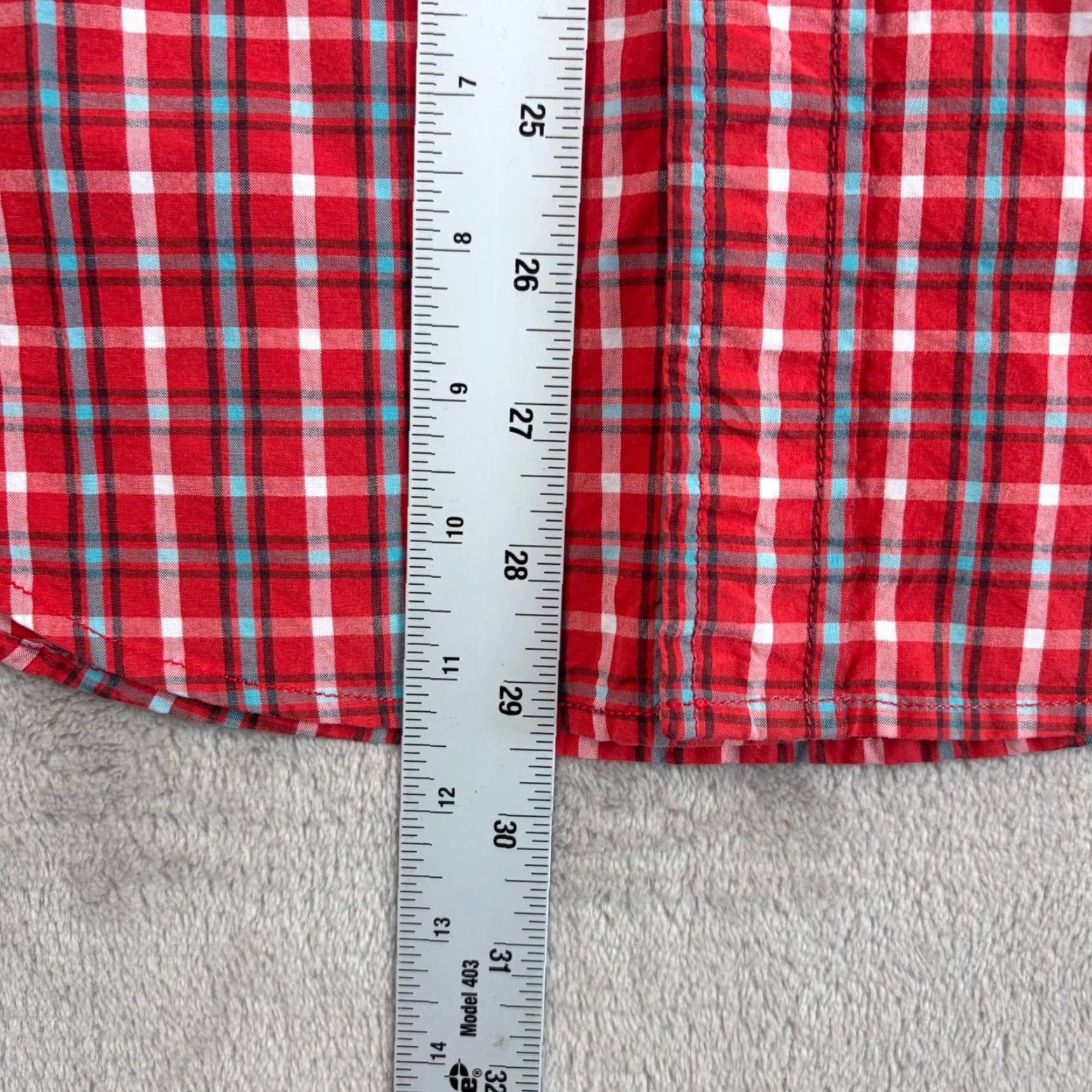 Relwen Relwen Work Shirt Men Small Red Madras Plaid Long Sleeve Button-Up Shirt, Casual, Travel, Workwear, NWT, Cotton, Regular Fit, Red Size US S / EU 44-46 / 1 - 7 Thumbnail