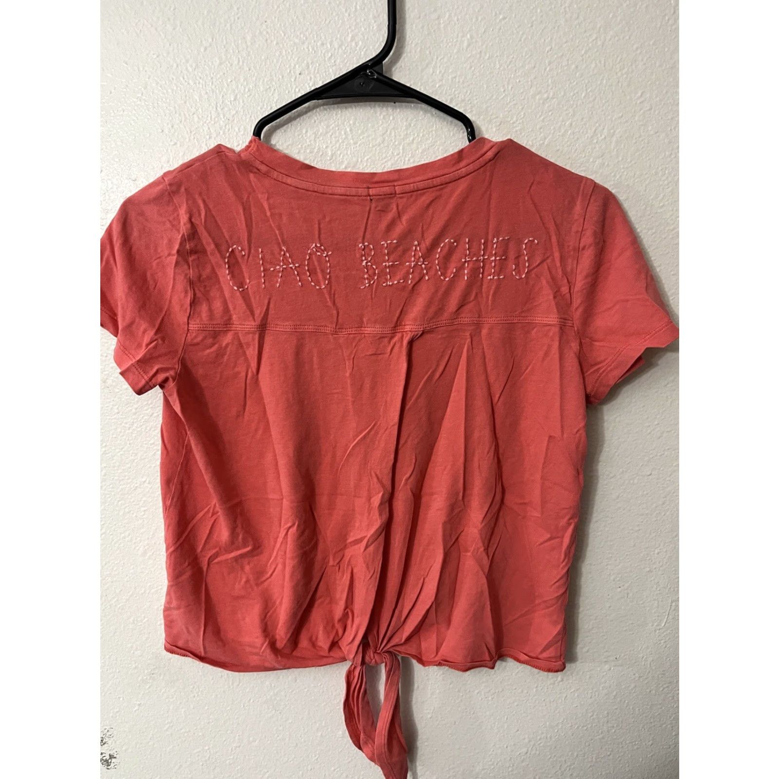 Vintage VINTAGE Aerie T-Shirt Shirt Women S Pink Tie Back Stitch Beach 90s Theme Mens Womens Girls Size S / US 4 / IT 40 - 3 Thumbnail