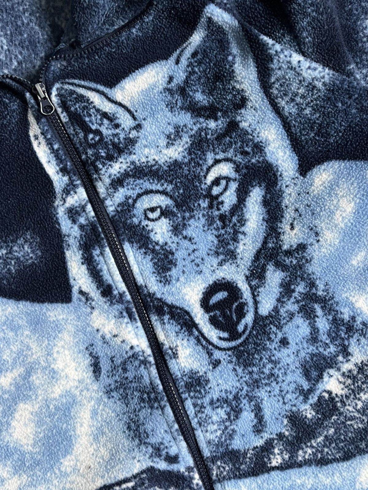 Vintage Vintage 90’s Animal Wolf Fleece Zip Jacket Size US XL / EU 56 / 4 - 4 Thumbnail