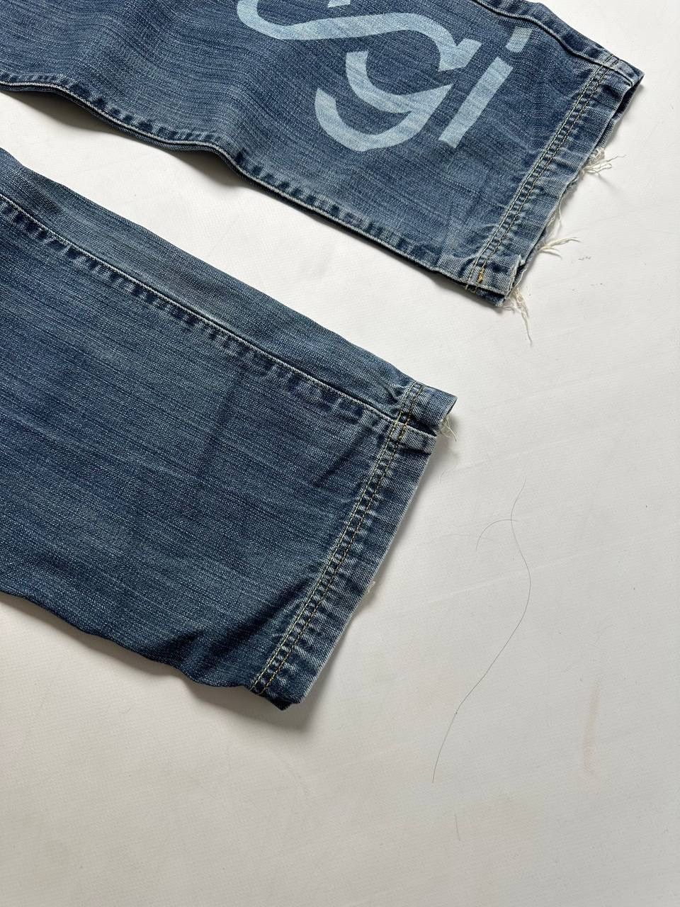 Coogi Vintage 00s COOGI Washed Faded Wide Baggy Jeans Y2K 🔥 Size US 34 / EU 50 - 2 Thumbnail
