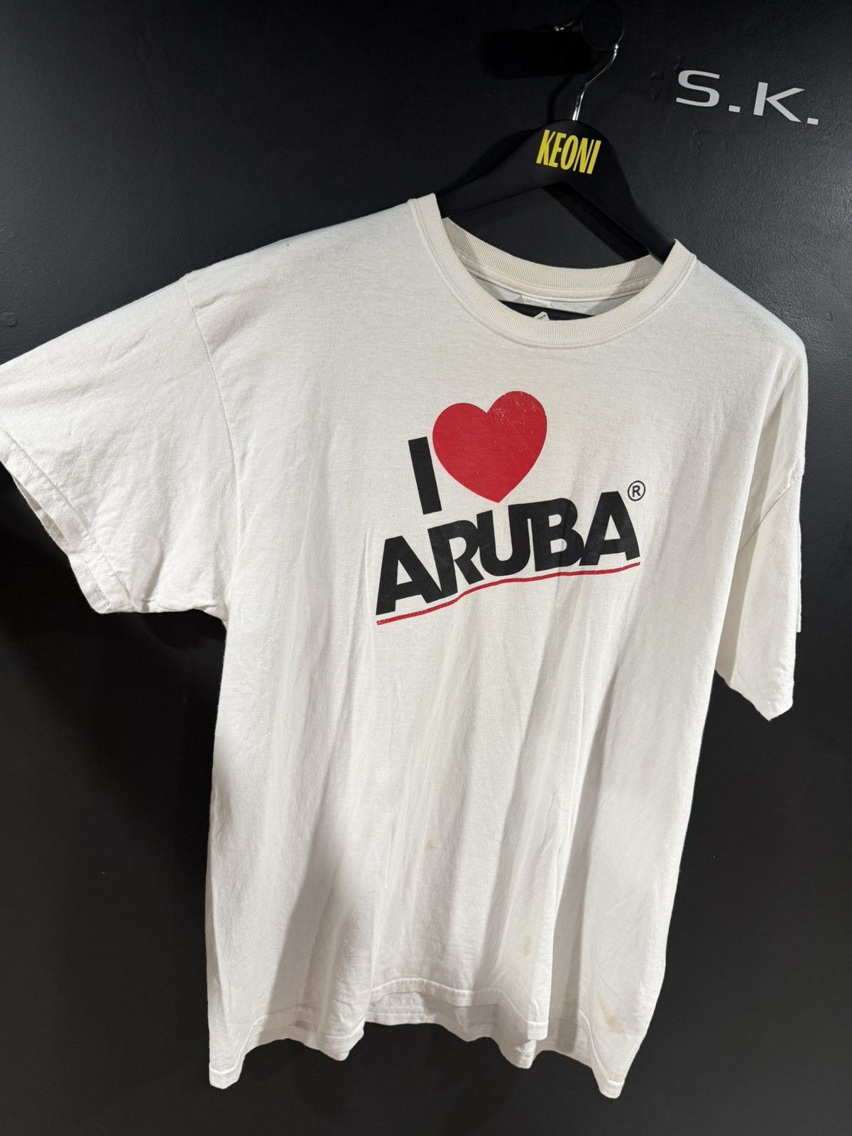 Vintage 2010s Vintage I Love Aruba Tourist Vacation Grunge Tee XL Size US XL / EU 56 / 4 - 6 Thumbnail