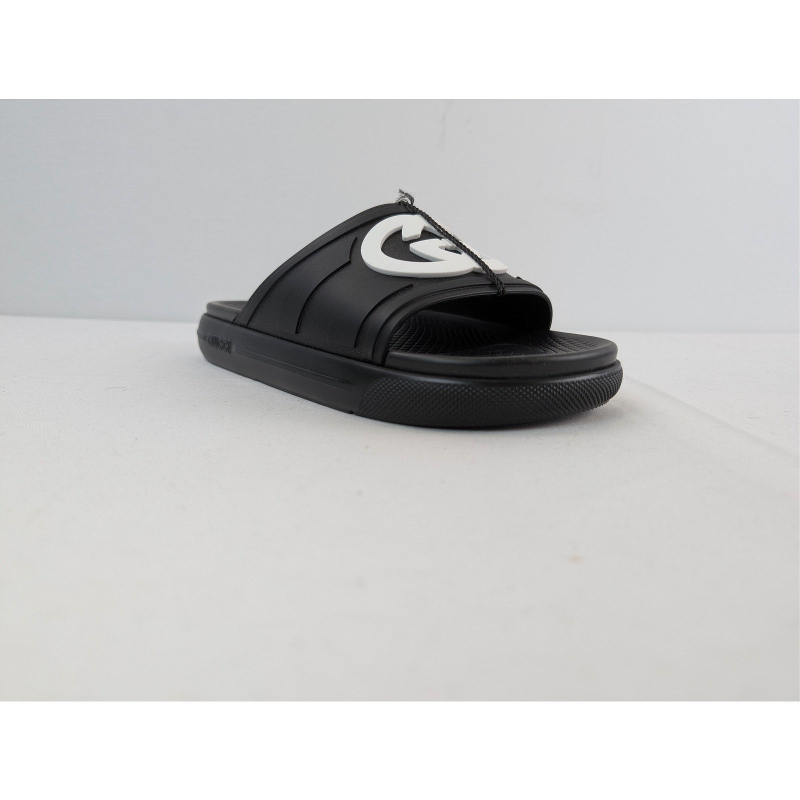 Gucci o1rshd1 Pursuit Logo Embossed Rubber Slide Slipper Black Size US 11.5 / EU 44-45 - 2 Thumbnail