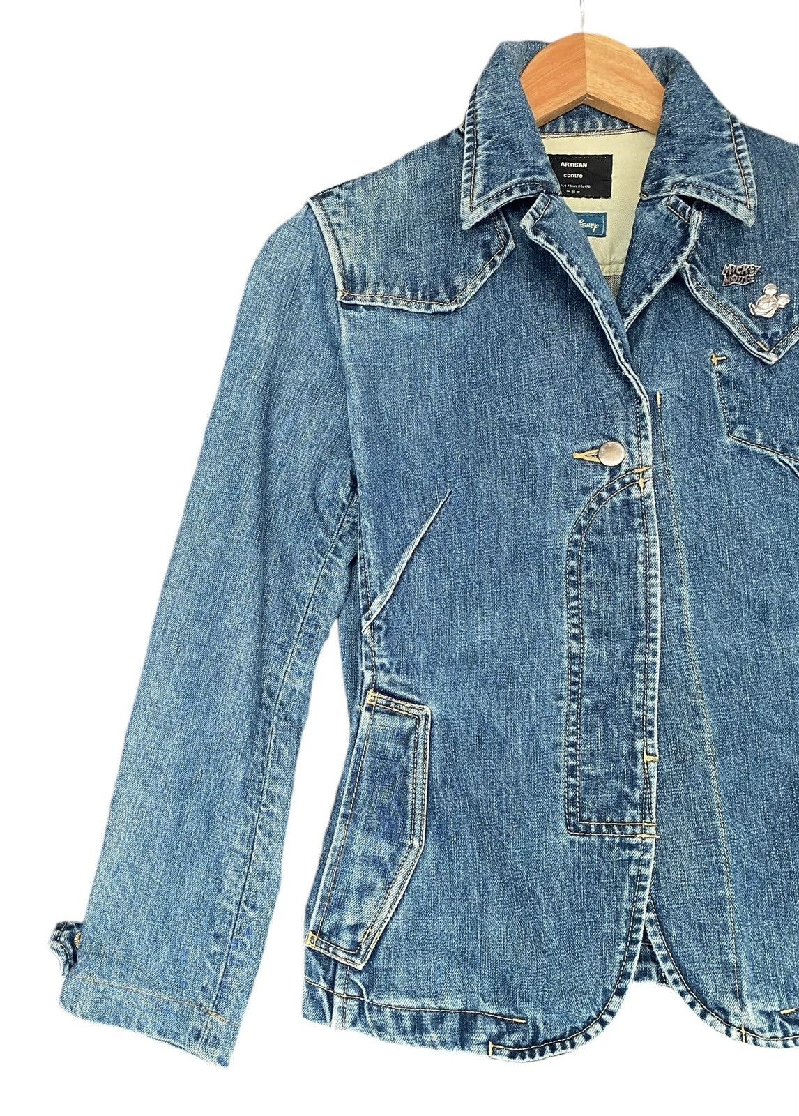 Disney × Vintage Vtg ARTISAN WALT DISNEY Denim Jacket Size XS / US 0-2 / IT 36-38 - 3 Thumbnail