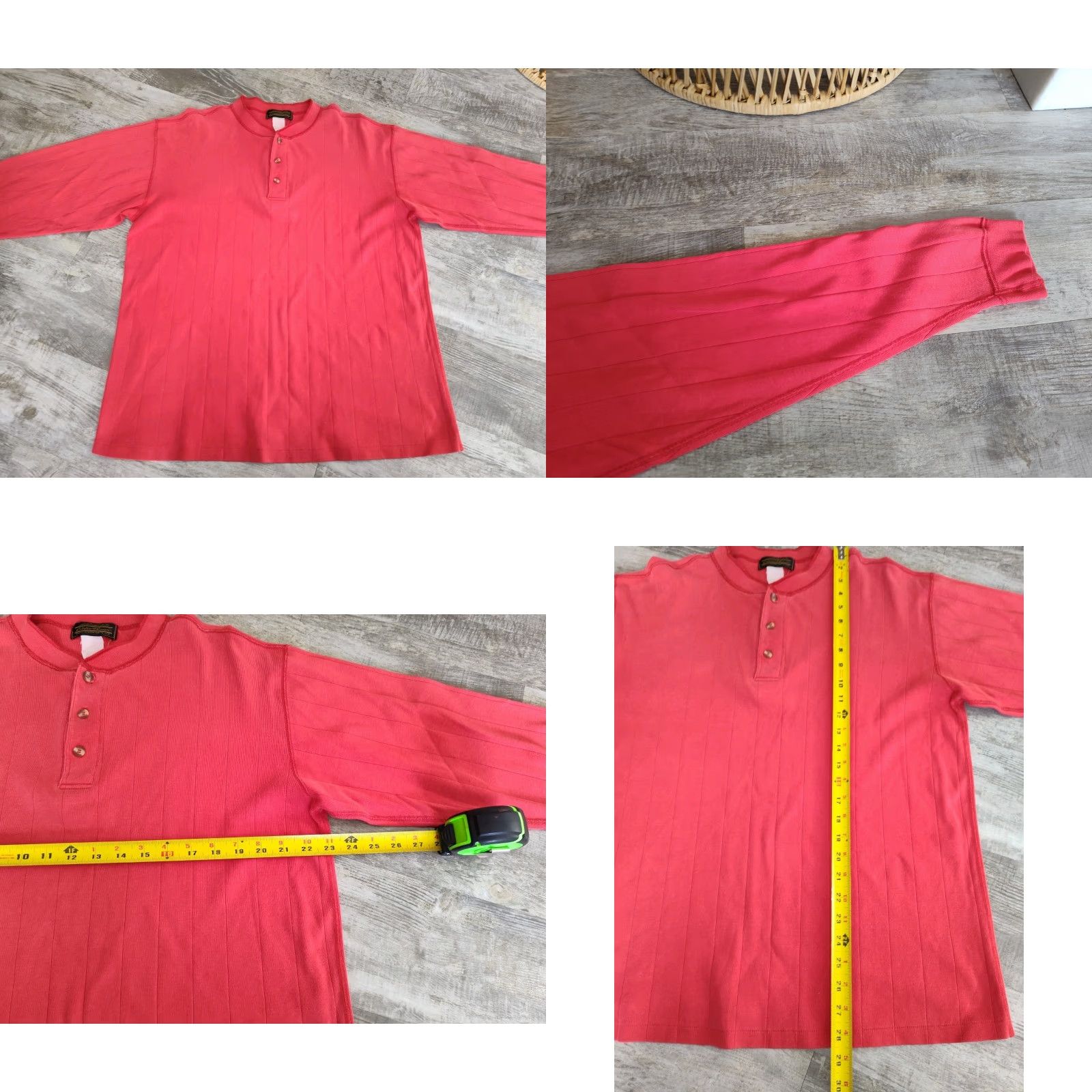 Eddie Bauer VINTAGE Eddie Bauer Men’s Henley Shirt Long Sleeve Casual Workwear 80s 90s US Made Large Red Size US L / EU 52-54 / 3 - 8 Thumbnail