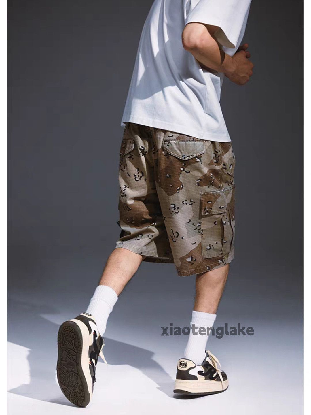 Vintage Utility loose baggy skate hiphop camo cargo shorts Size US 36 / EU 52 - 3 Thumbnail
