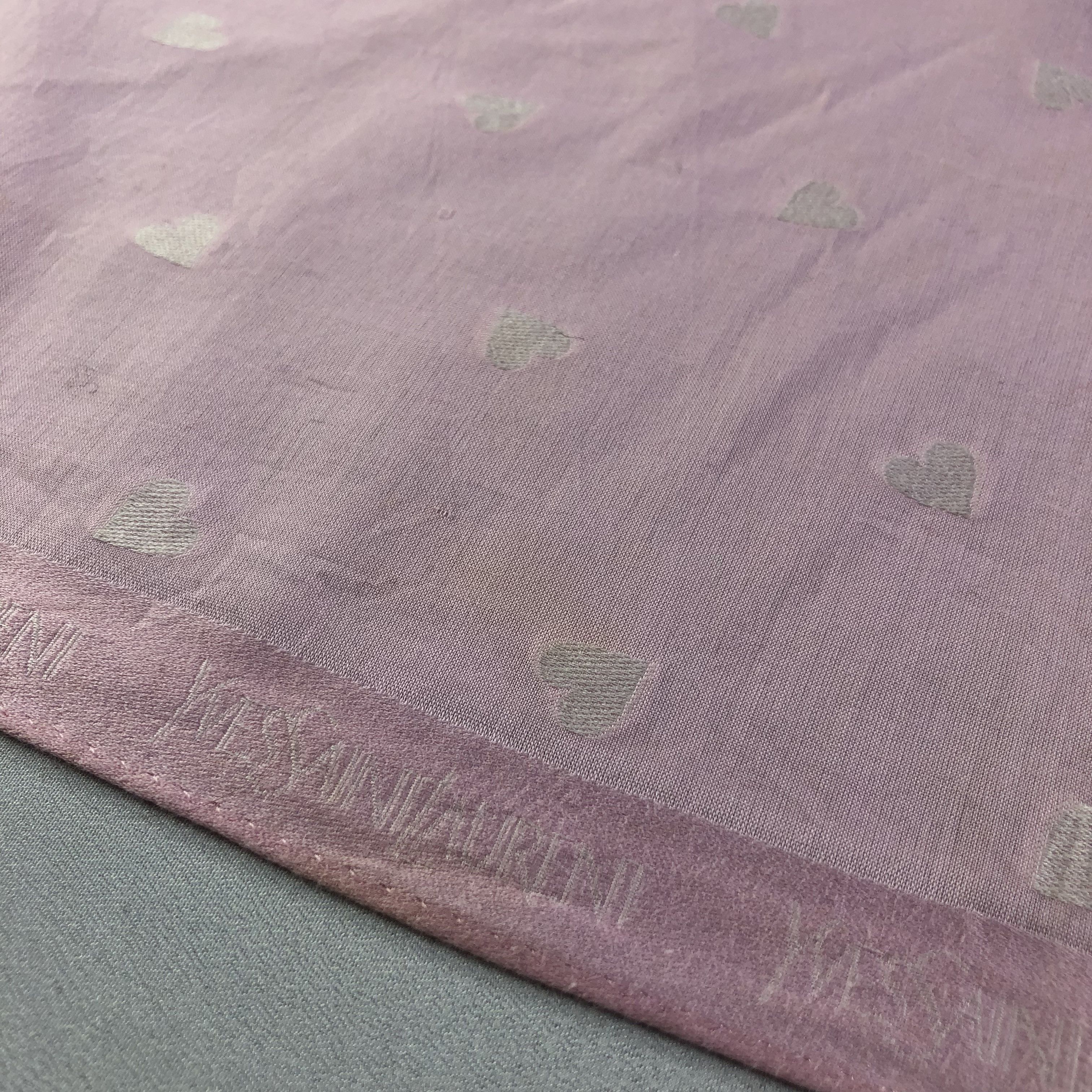 Yves Saint Laurent YSL Pink Loves Handkerchief Neckerchief Bandana H1740 Size ONE SIZE - 11 Thumbnail