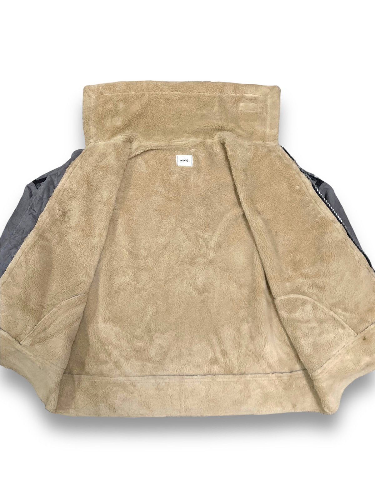 Japanese Brand Japanese WWG Faux Suede Sherpa Lined Oversized B3 Jacket Size US XXL / EU 58 / 5 - 3 Thumbnail