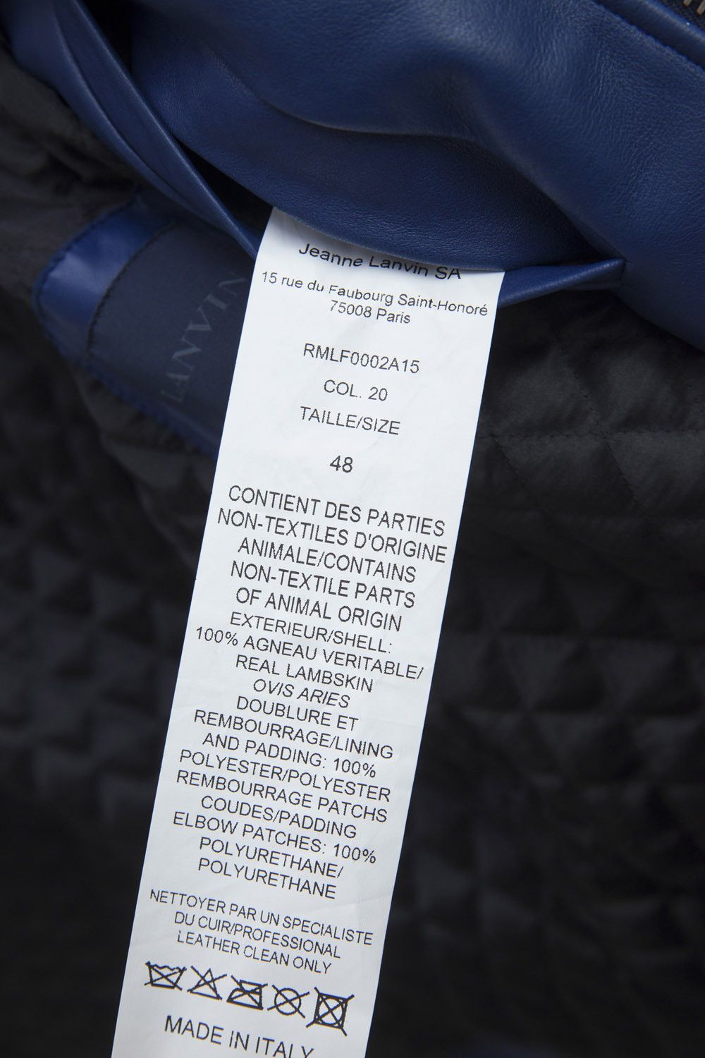Lanvin Lanvin bleu leather biker jacket Size US M / EU 48-50 / 2 - 9 Thumbnail