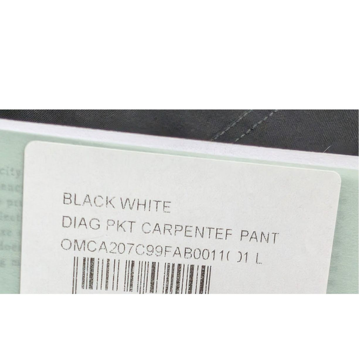 Off-White o1rshd1 Diag Pkt Carpenter Pant in Black/White Size US 34 / EU 50 - 19 Thumbnail