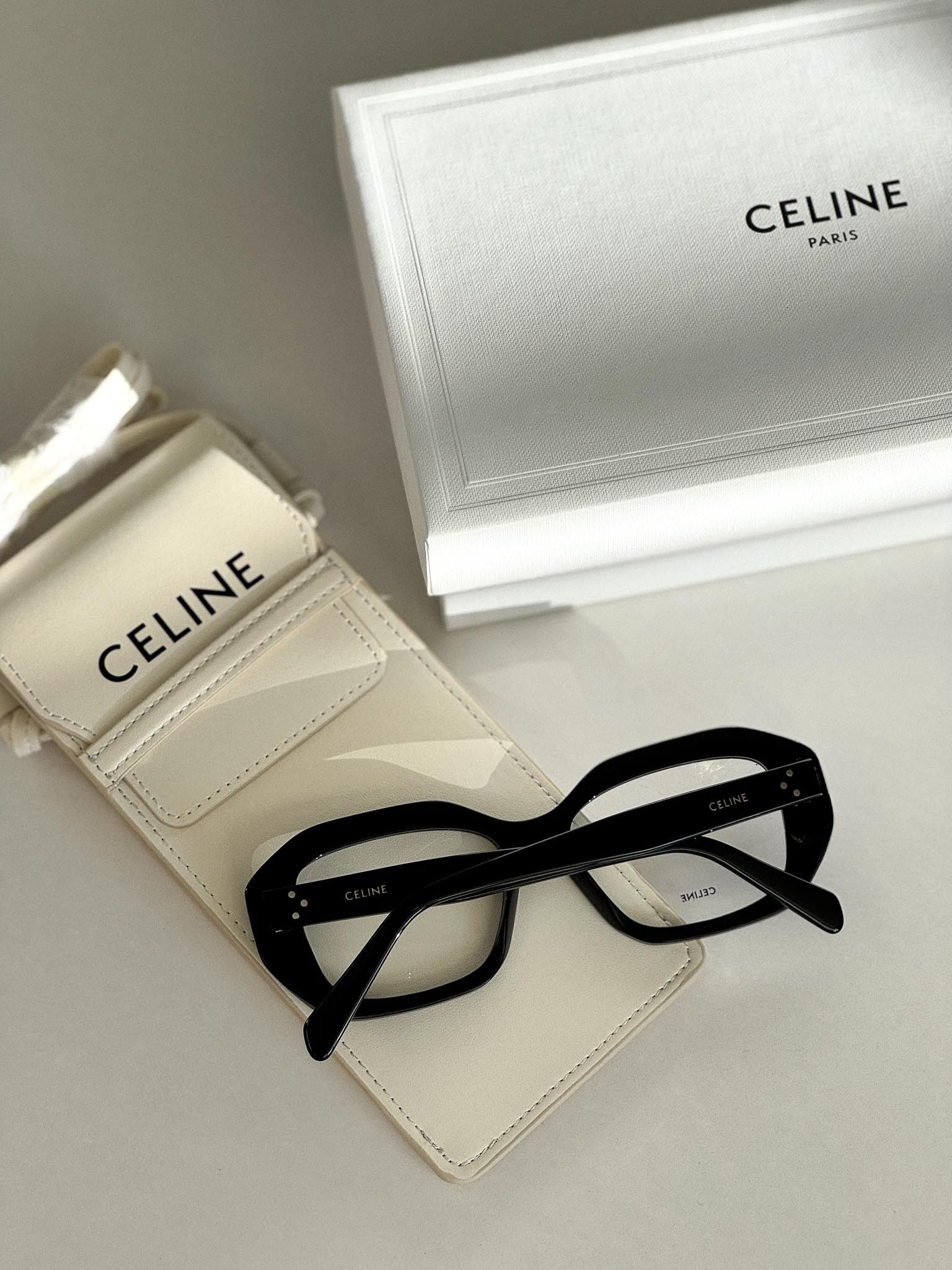 Celine Celine 3 DOTS Women Eyeglasses CL50156I 001 NEW AUTHENTIC Size ONE SIZE - 13 Thumbnail
