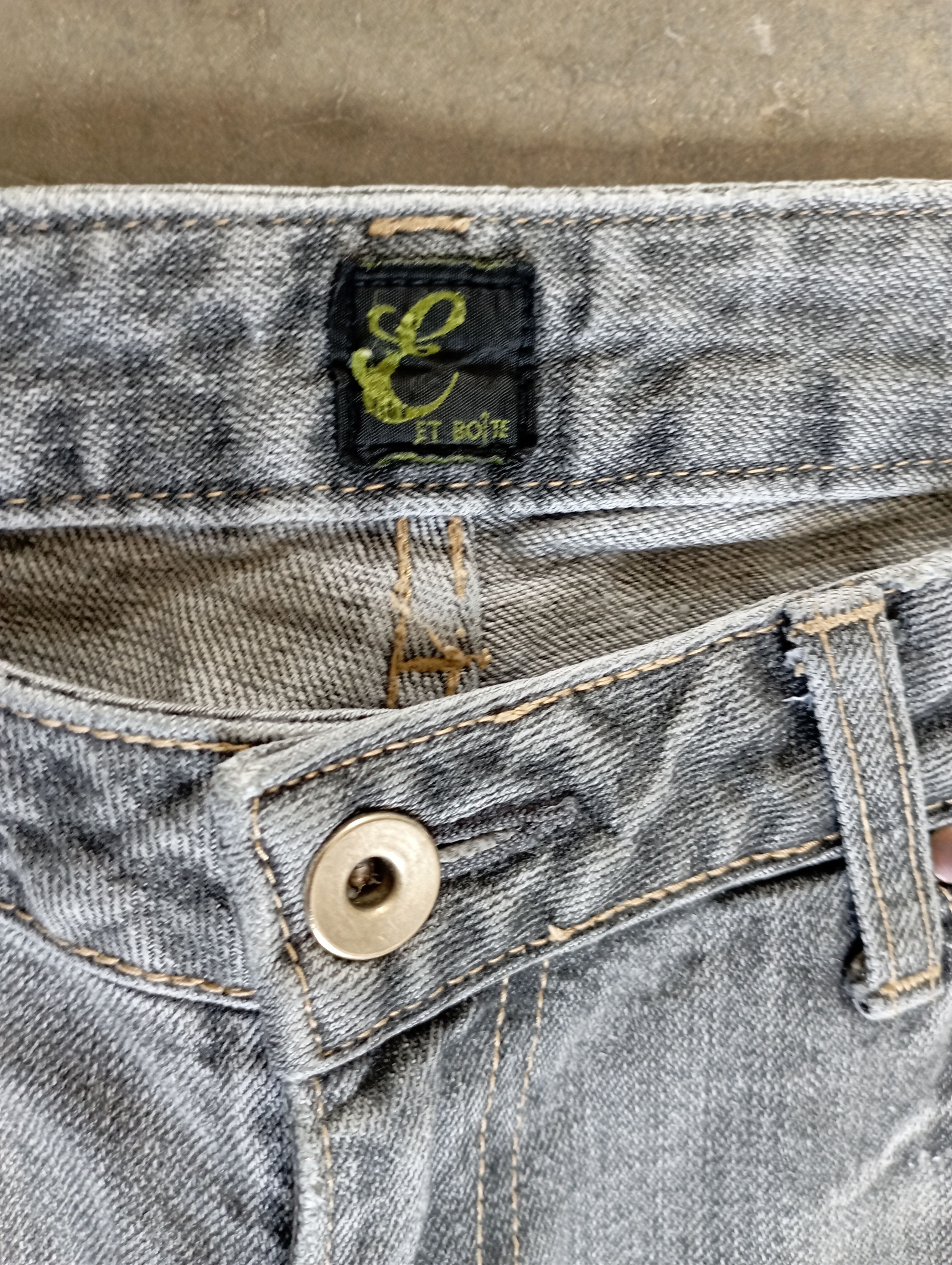 Japanese Brand Flare Jeans Japan Faded Distressed ET BOiTE Low Rise Jeans Size US 30 / EU 46 - 15 Thumbnail