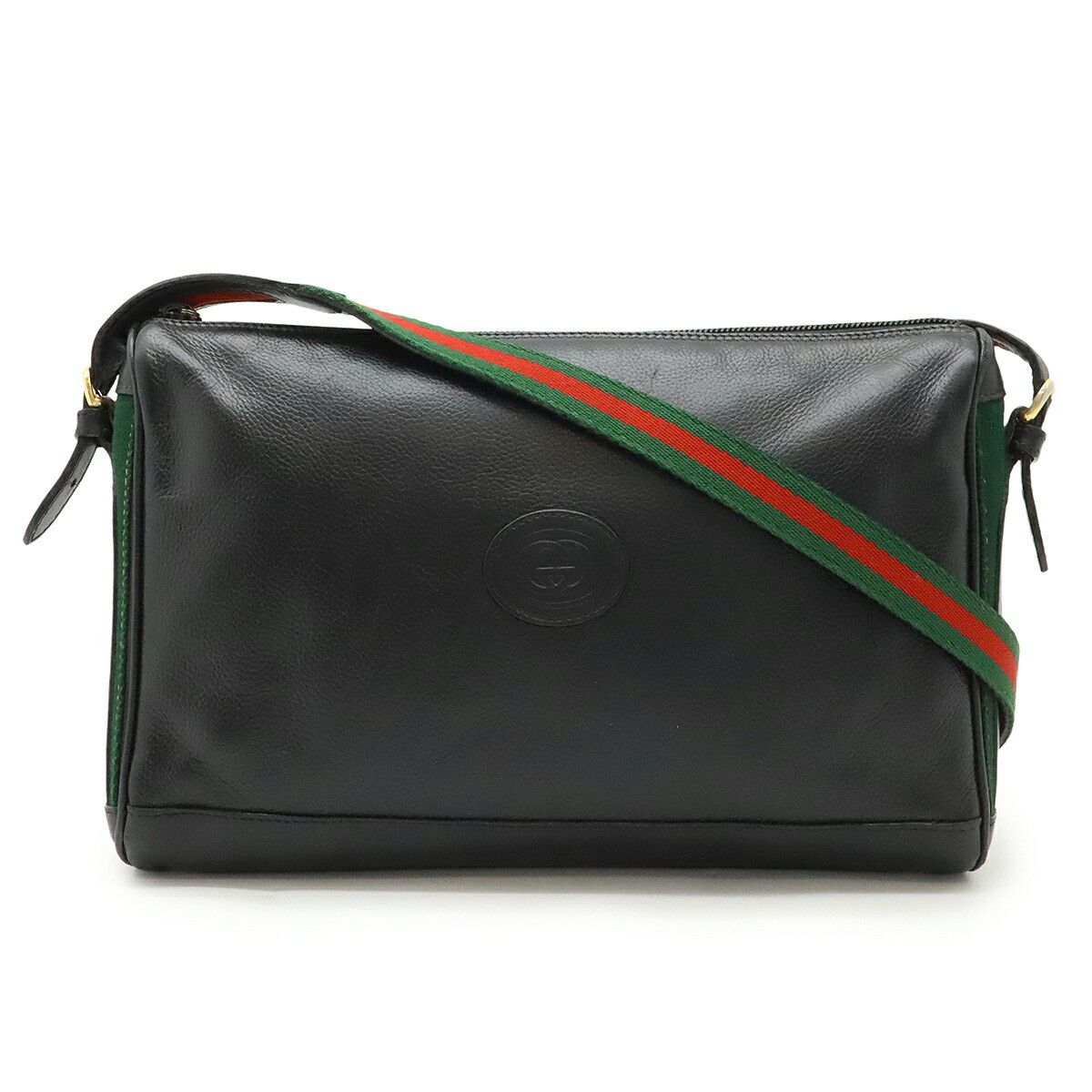 Gucci Gucci Old Gucci Sheline Line Leather Shoulder Bag Leather Shoulder Bag 001.109.0601 in Black, Women's