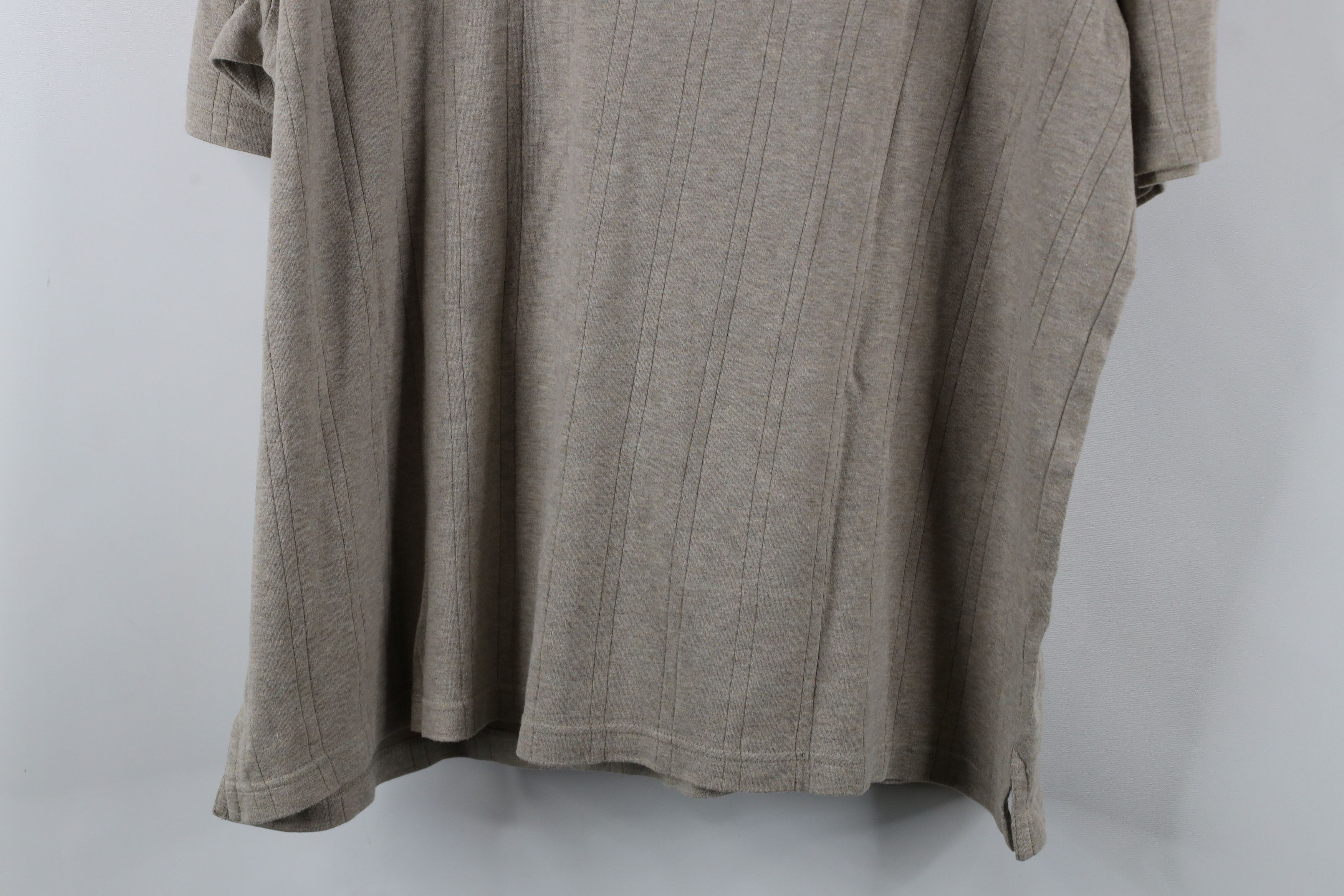 Vintage Vintage 90s Streetwear Striped Knit Henley T-Shirt Beige Size US XL / EU 56 / 4 - 9 Thumbnail
