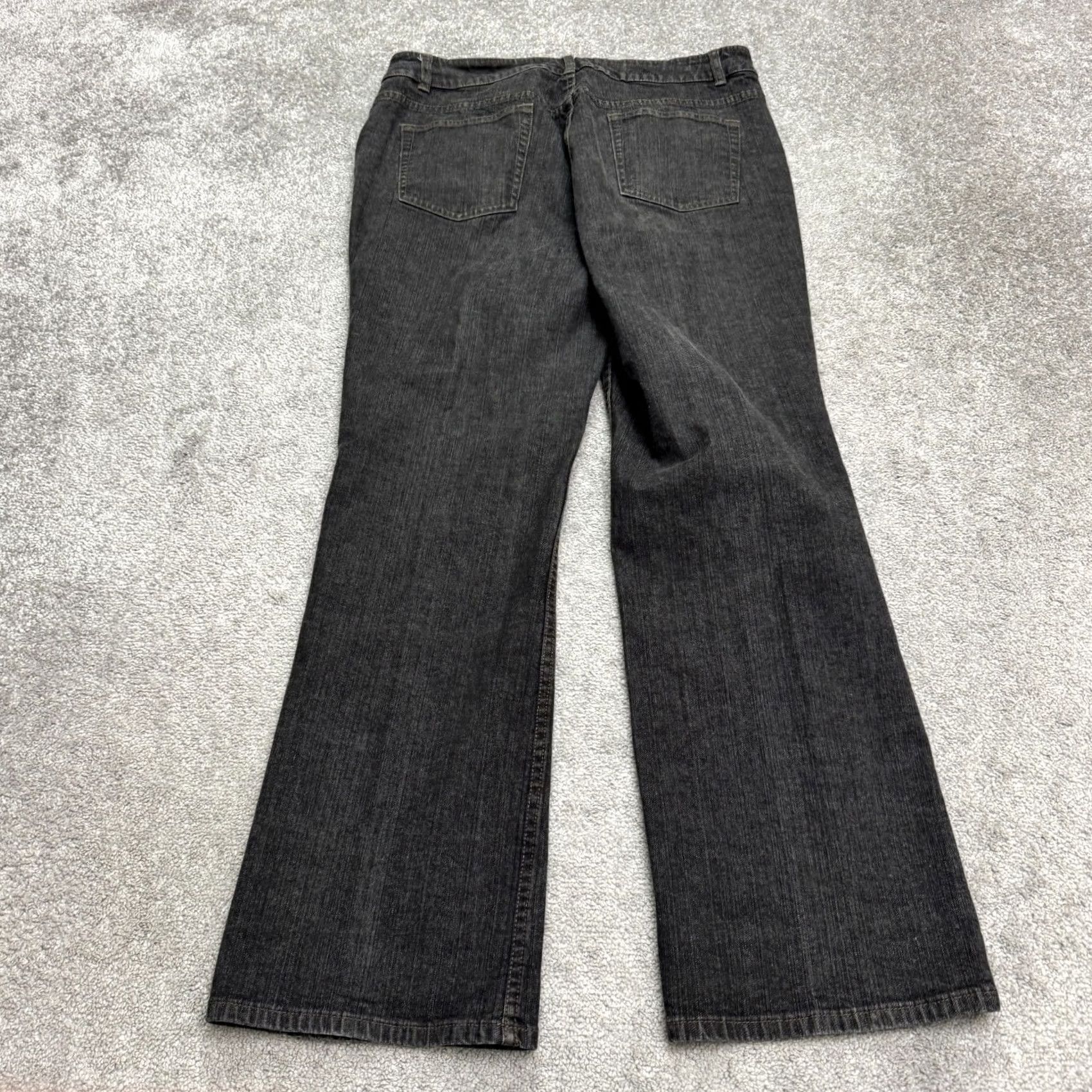 Coldwater Creek Coldwater Creek Black Denim Jeans Womens 16 High Rise Straight Leg 5-Pocket 31.5 in Inseam Cotton 35 in Waist Regular Fit Size 38" / US 16 / IT 52 - 2 Thumbnail