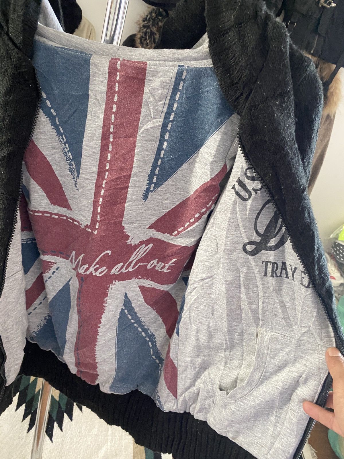 Hysteric Glamour Japanese Zelos Union Jack Reversible Hoodie Size US M / EU 48-50 / 2 - 17 Thumbnail