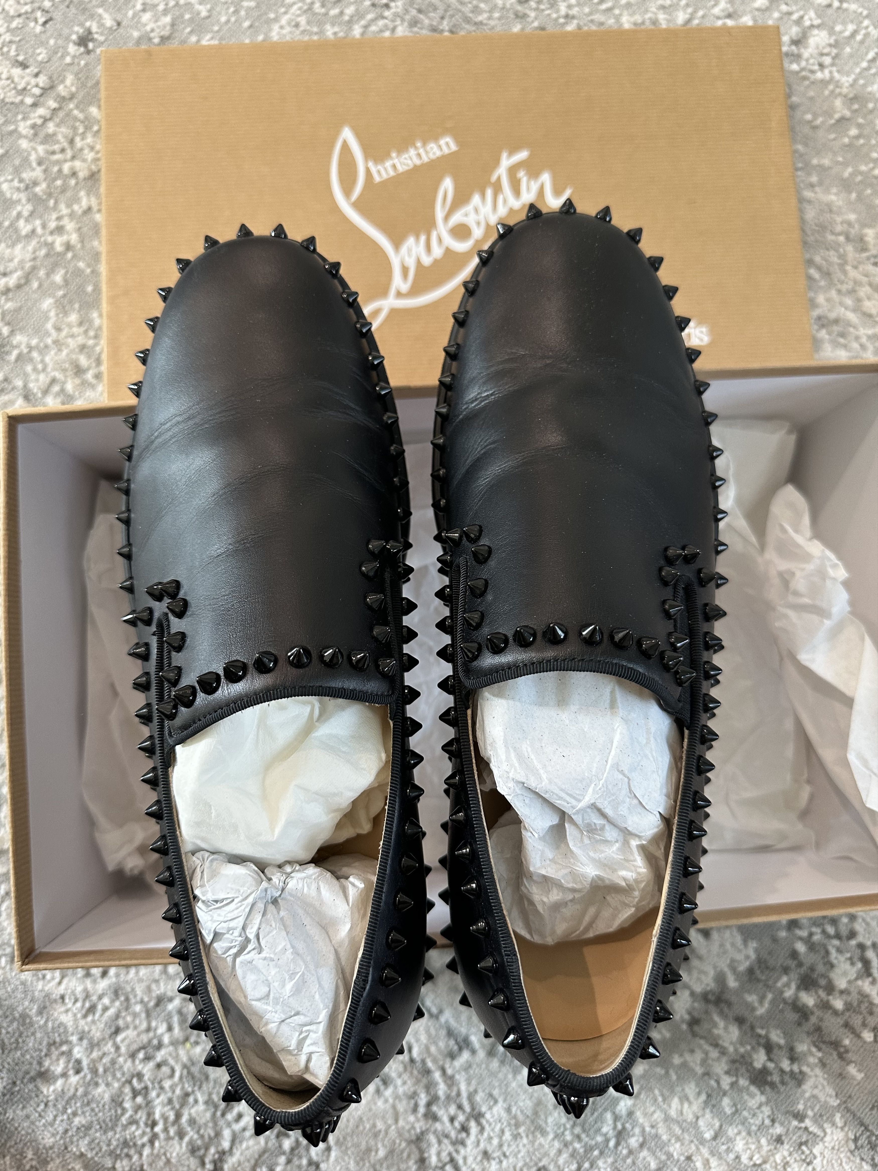 Christian Louboutin P christian louboutin yacht spikes flat calf