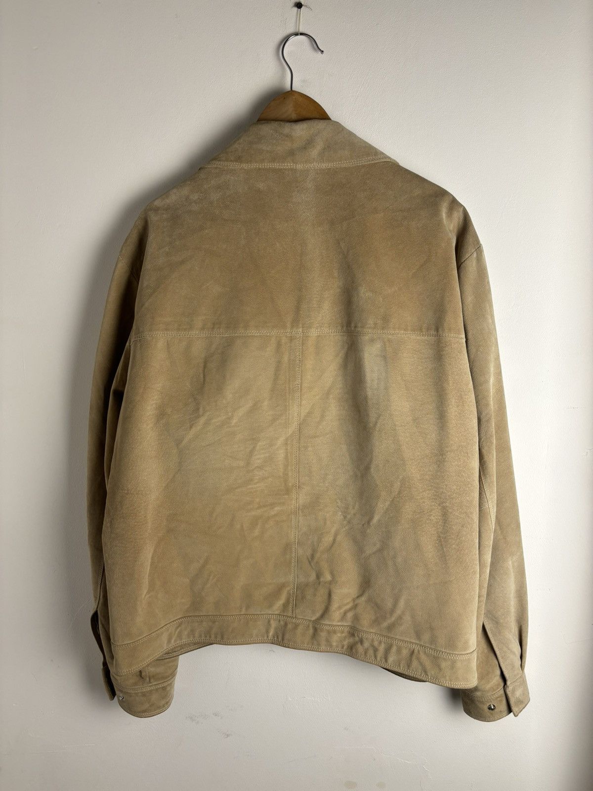 Vintage Vintage Suede Marco Manzini Beigee Zip Jacket Size US L / EU 52-54 / 3 - 12 Thumbnail
