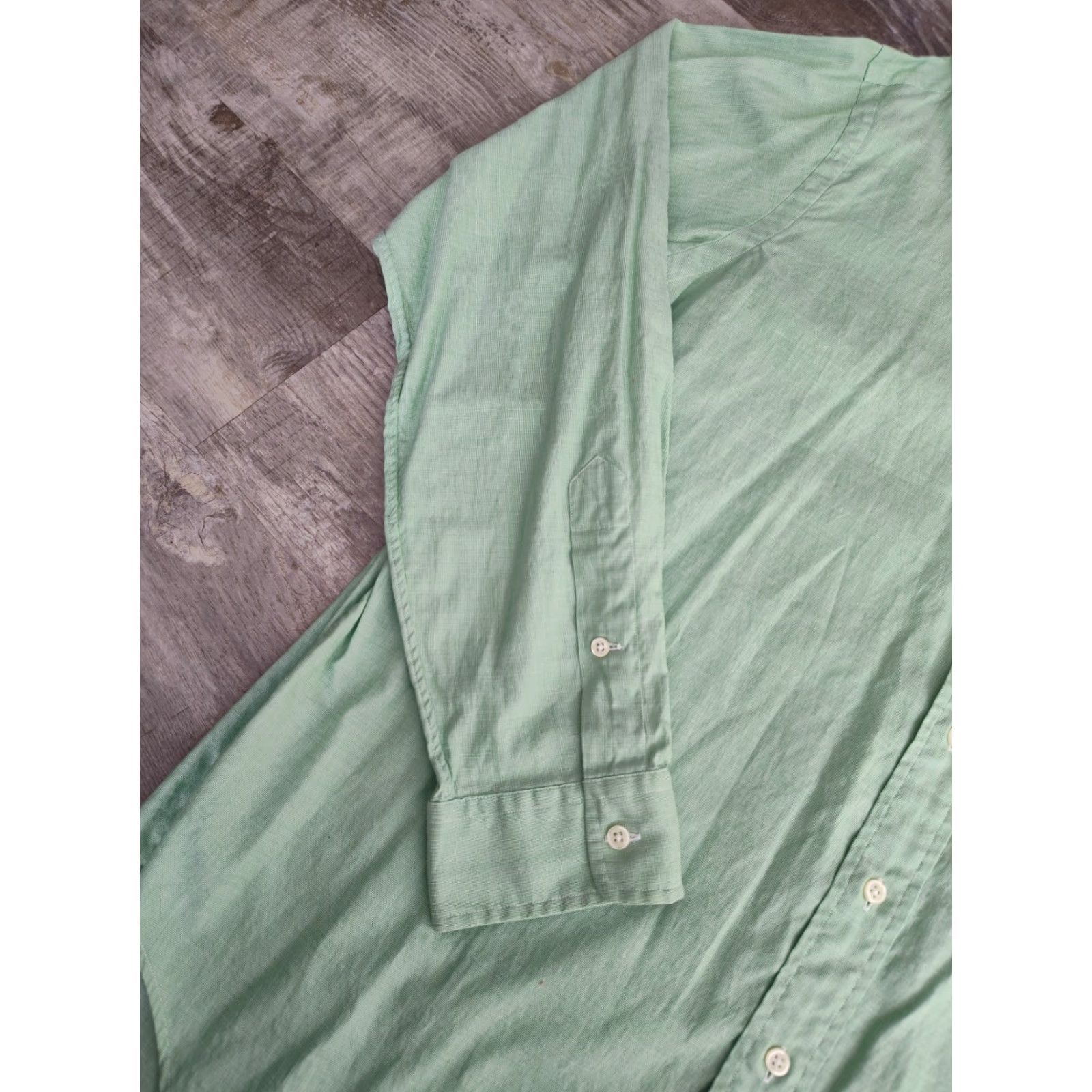 Ralph Lauren VINTAGE Polo Ralph Lauren Shirt Mens XL Mint Green Classic Fit Button-Down Long Sleeve, Cotton, All Seasons, Preppy Style Size US XL / EU 56 / 4 - 3 Thumbnail