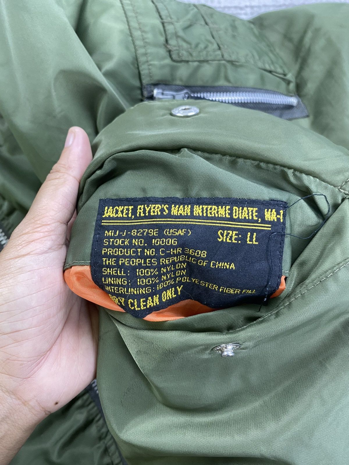 Japanese Brand 🔥USAF Type MA-1 Military Apparel Bomber Jacket Size US L / EU 52-54 / 3 - 9 Thumbnail