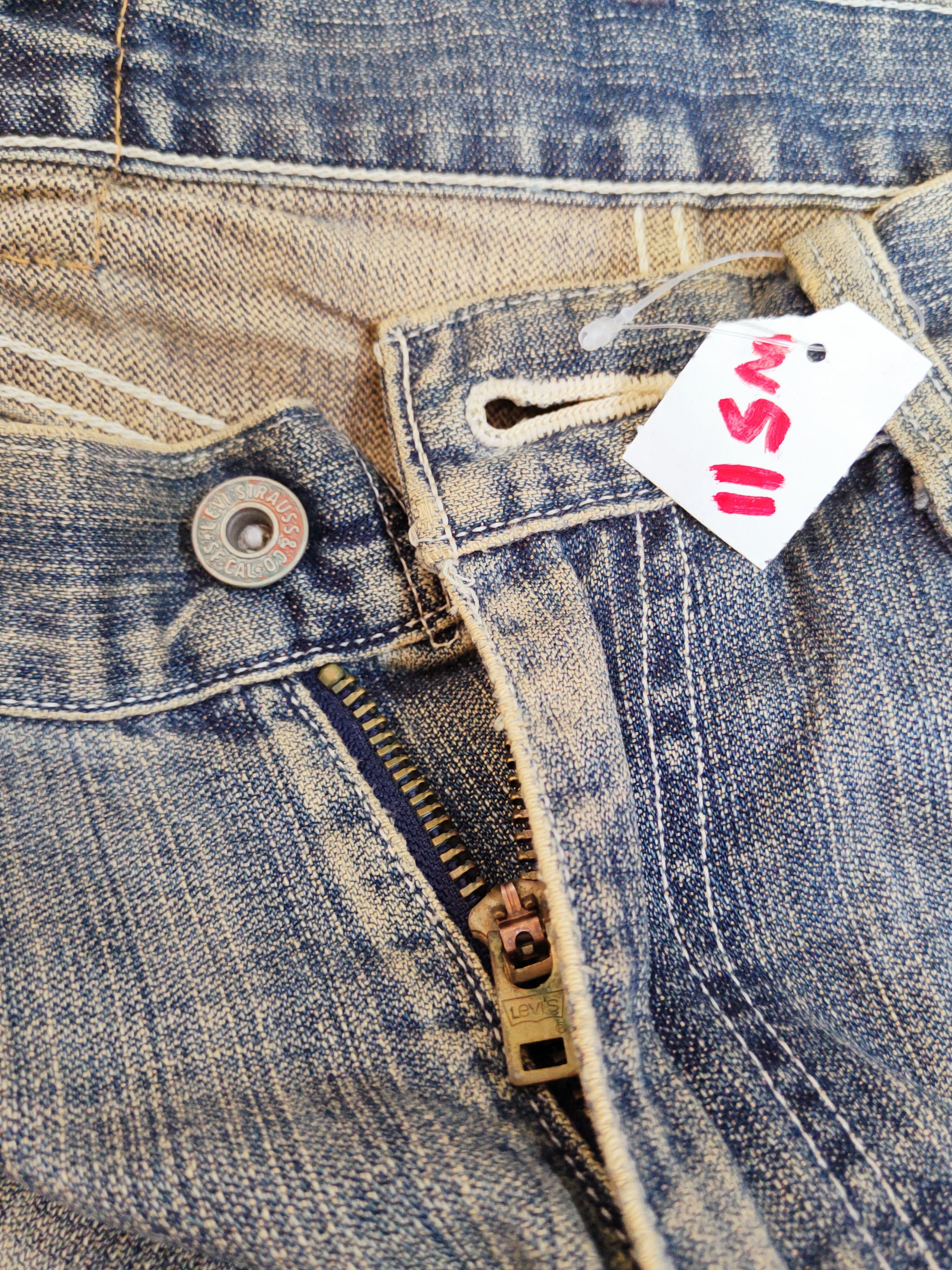 Japanese Brand 503 Levi's Dark Blue Faded Distressed Ripped Jeans #W511 Size US 30 / EU 46 - 18 Thumbnail