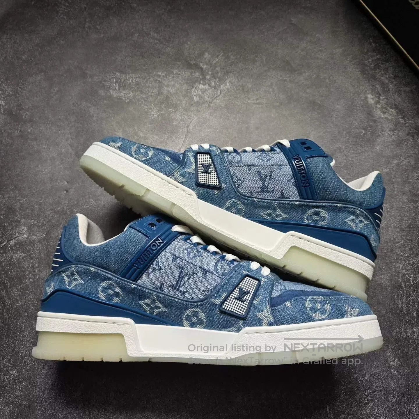 Louis Vuitton Louis Vuitton LV Trainer Denim Sneakers. Size US 8 / EU 41 - 9 Thumbnail