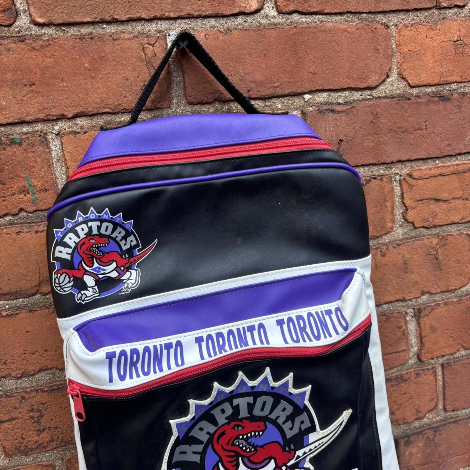 Other Vintage Toronto raptors leather backpack 1994 OS Size ONE SIZE - 8 Thumbnail