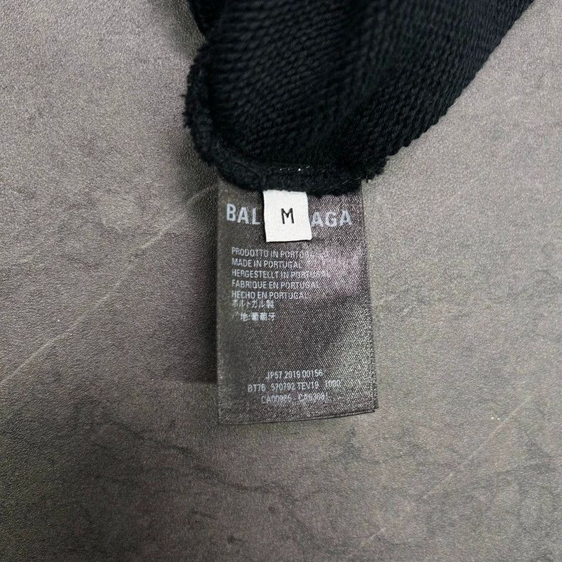 Balenciaga Balenciaga Black and white LOgo hooded sweatshirt Size US M / EU 48-50 / 2 - 4 Thumbnail