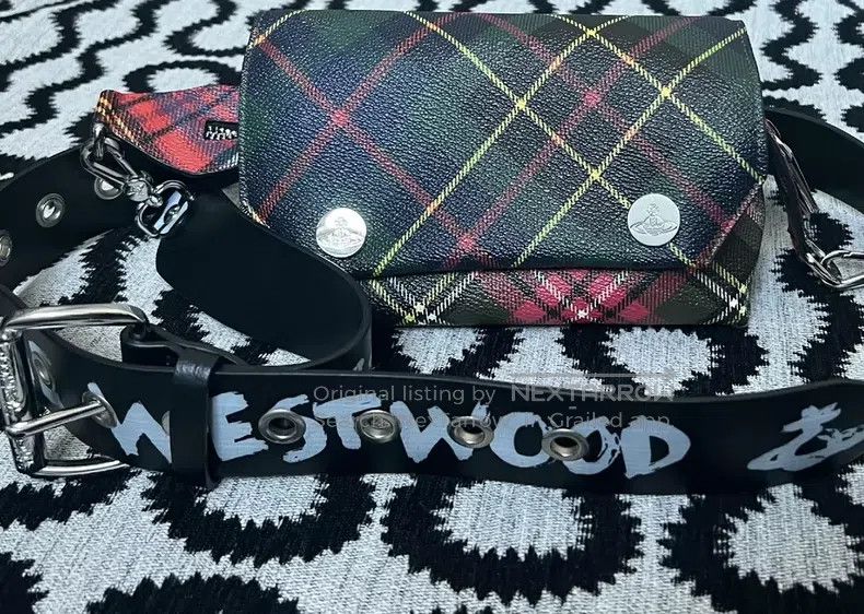 Vivienne Westwood Vivienne Westwood size os Wide Leather Belt Tartan Bag Size ONE SIZE - 1 Thumbnail