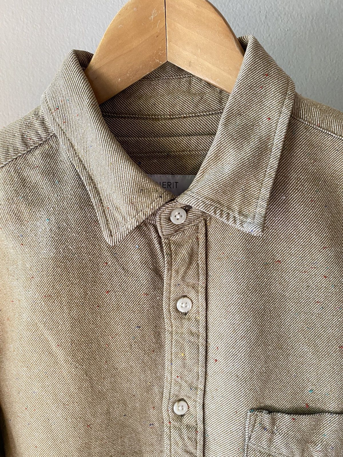 Designer × Japanese Brand INHERIT Brown Collared Shirt. Size US M / EU 48-50 / 2 - 4 Thumbnail