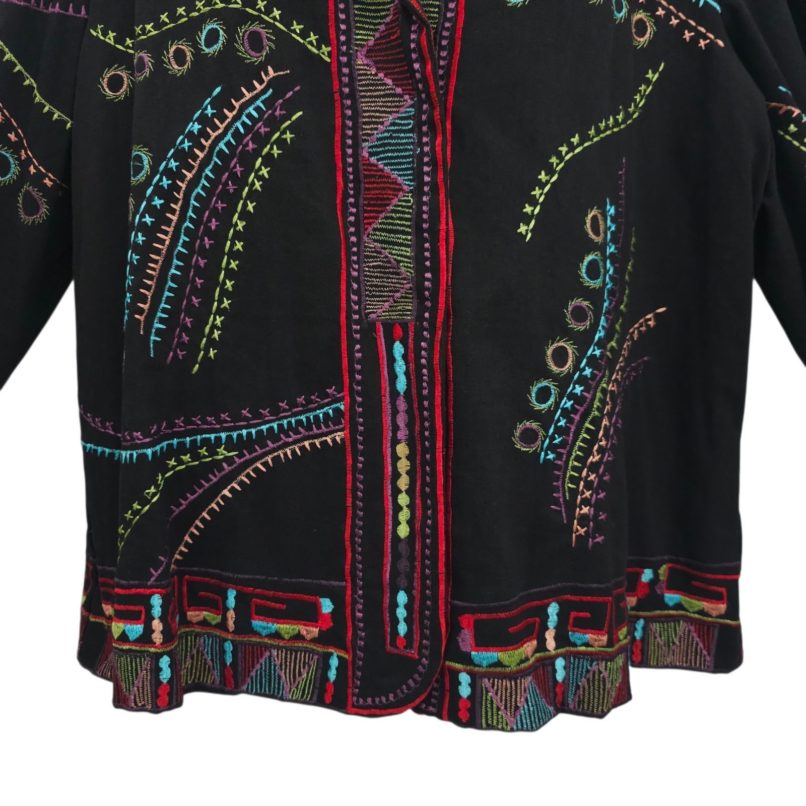 Other Yak Magik Embroidered Jacket XL Art to Wear Boho Cotton Size XL / US 12-14 / IT 48-50 - 12 Thumbnail