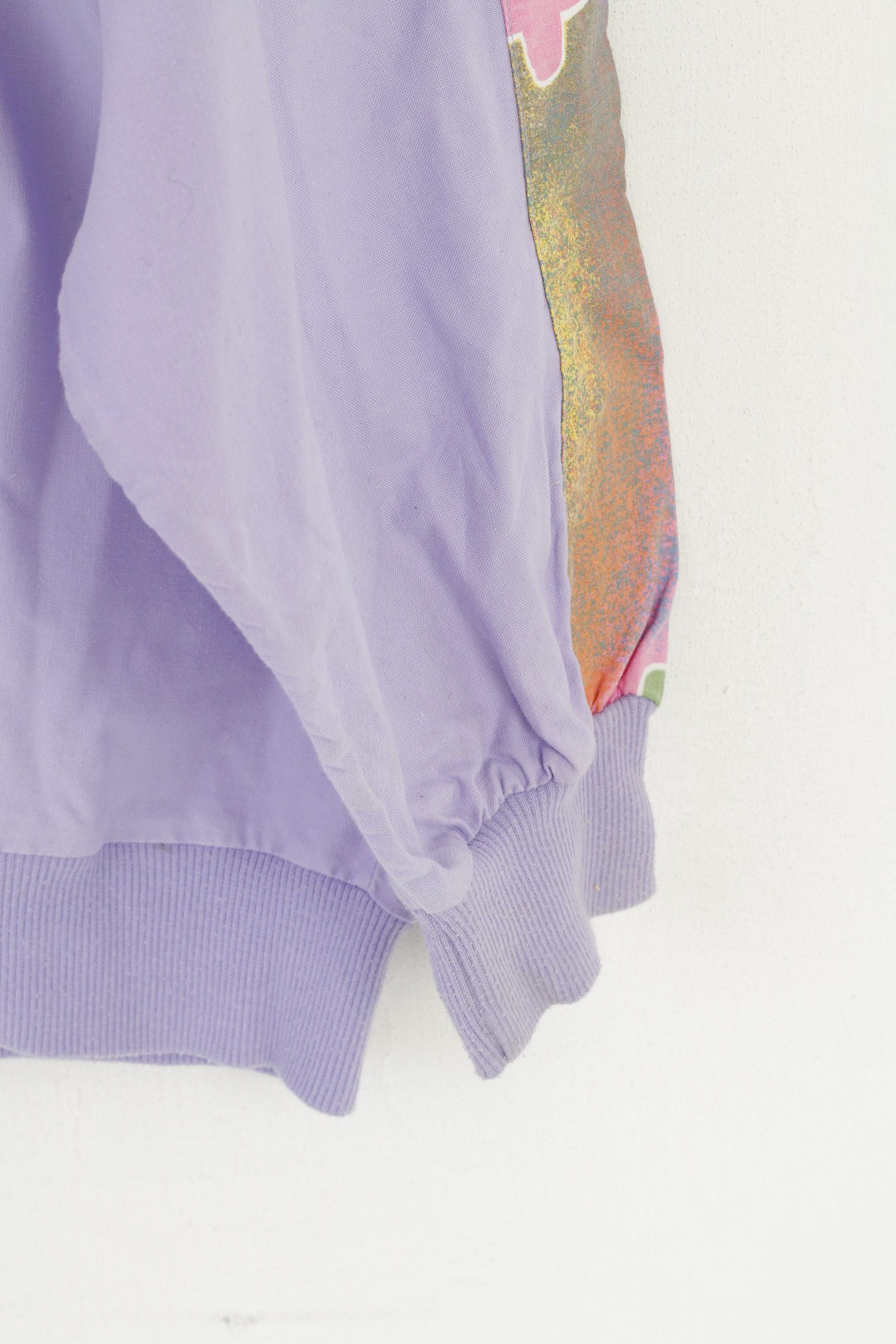 Vintage Vintage Women 44/46 L Bomber Jacket Violet Cotton 6223 Size L / US 10 / IT 46 - 6 Thumbnail