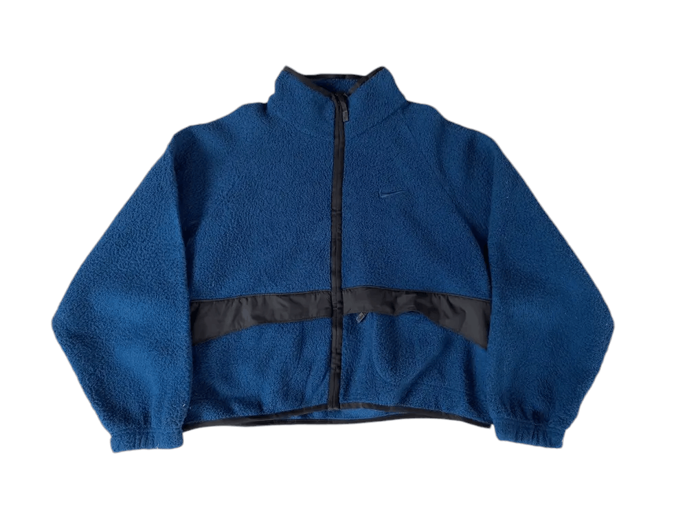 Nike × Vintage Vtg Nike Fleece Jacket Size L / US 10 / IT 46 - 2 Thumbnail