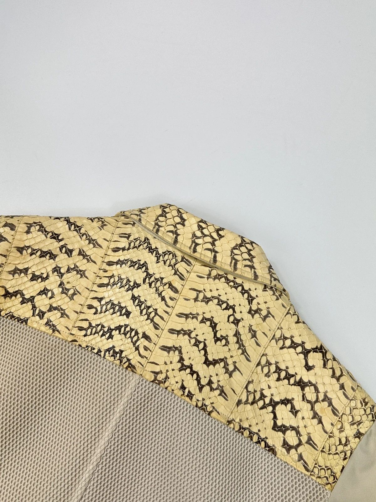Prada Prada Milano SS99 White Cream Python Leather & Nylon Jacket Size M / US 6-8 / IT 42-44 - 7 Thumbnail