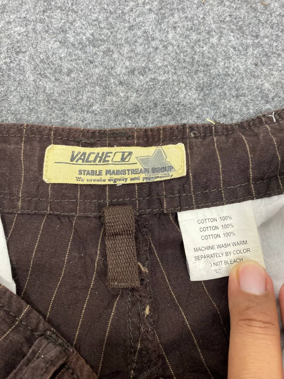 Japanese Brand vintage japanese brands striped cargo pants sunfaded Size US 35 - 9 Thumbnail