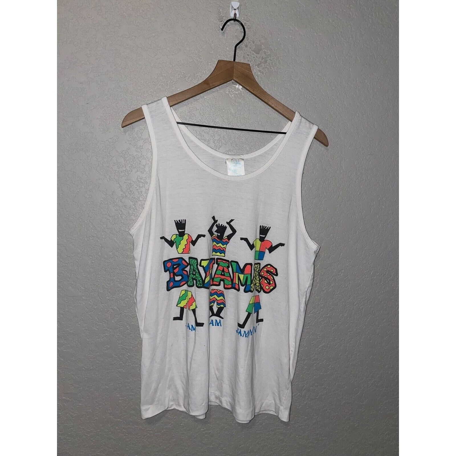 Vintage Vintage Bahamas Tank Jam Jam Jammin Tee Shirt VTG 90s L Size US L / EU 52-54 / 3 - 1 Thumbnail