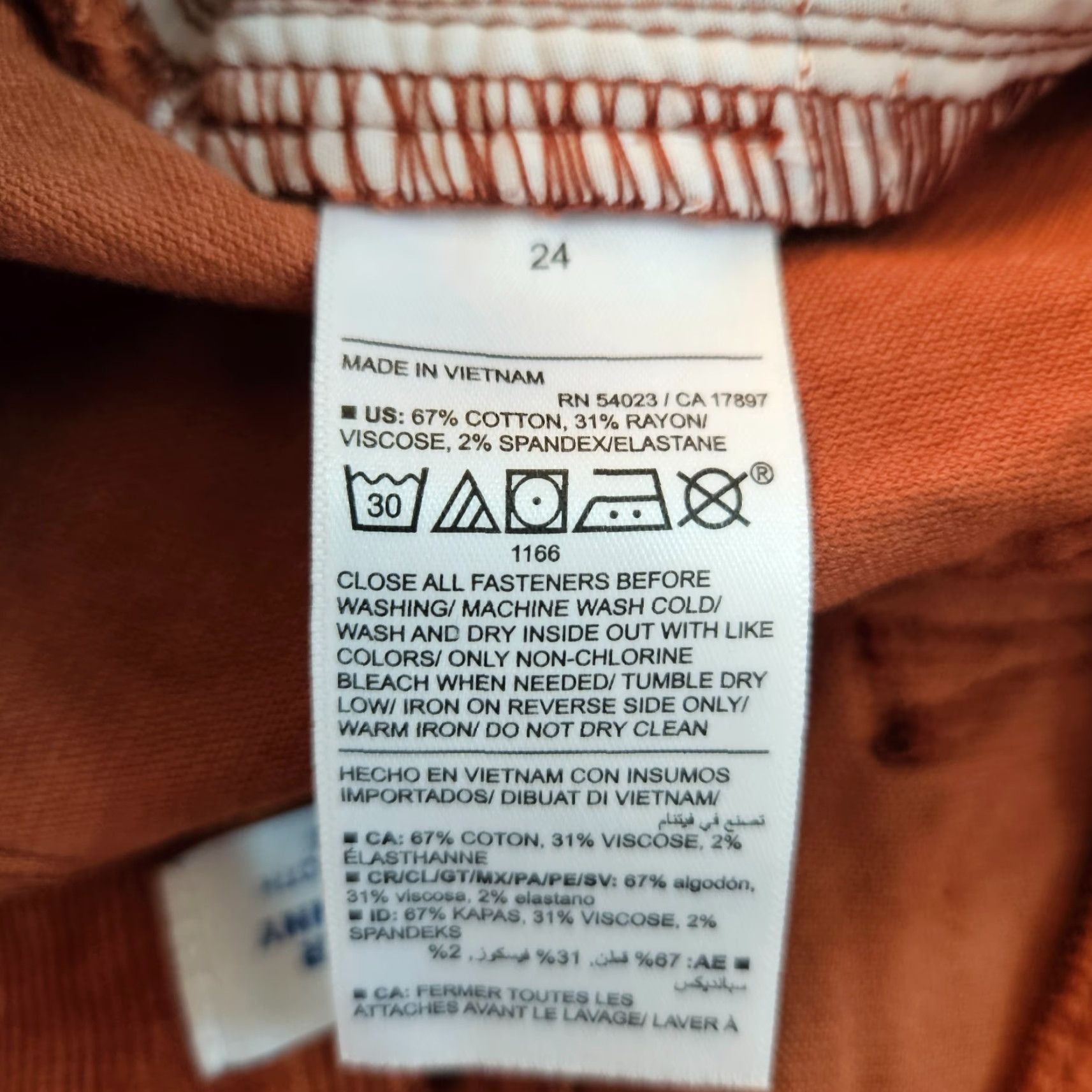 Old Navy VINTAGE Old Navy Womens Rockstar Super Skinny Corduroy Pants Sz 24 Umbria High Rise Red Cotton Blend 28.5 Inseam Womens Size 42" / US 20 - 7 Thumbnail