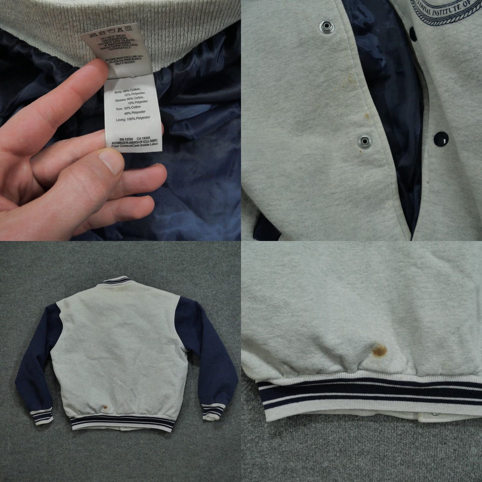 Fruit Of The Loom VINTAGE Fruit of the Loom Jacket Mens L Green Department Of Justice 90s Casual Reg Regular Size US L / EU 52-54 / 3 - 8 Thumbnail