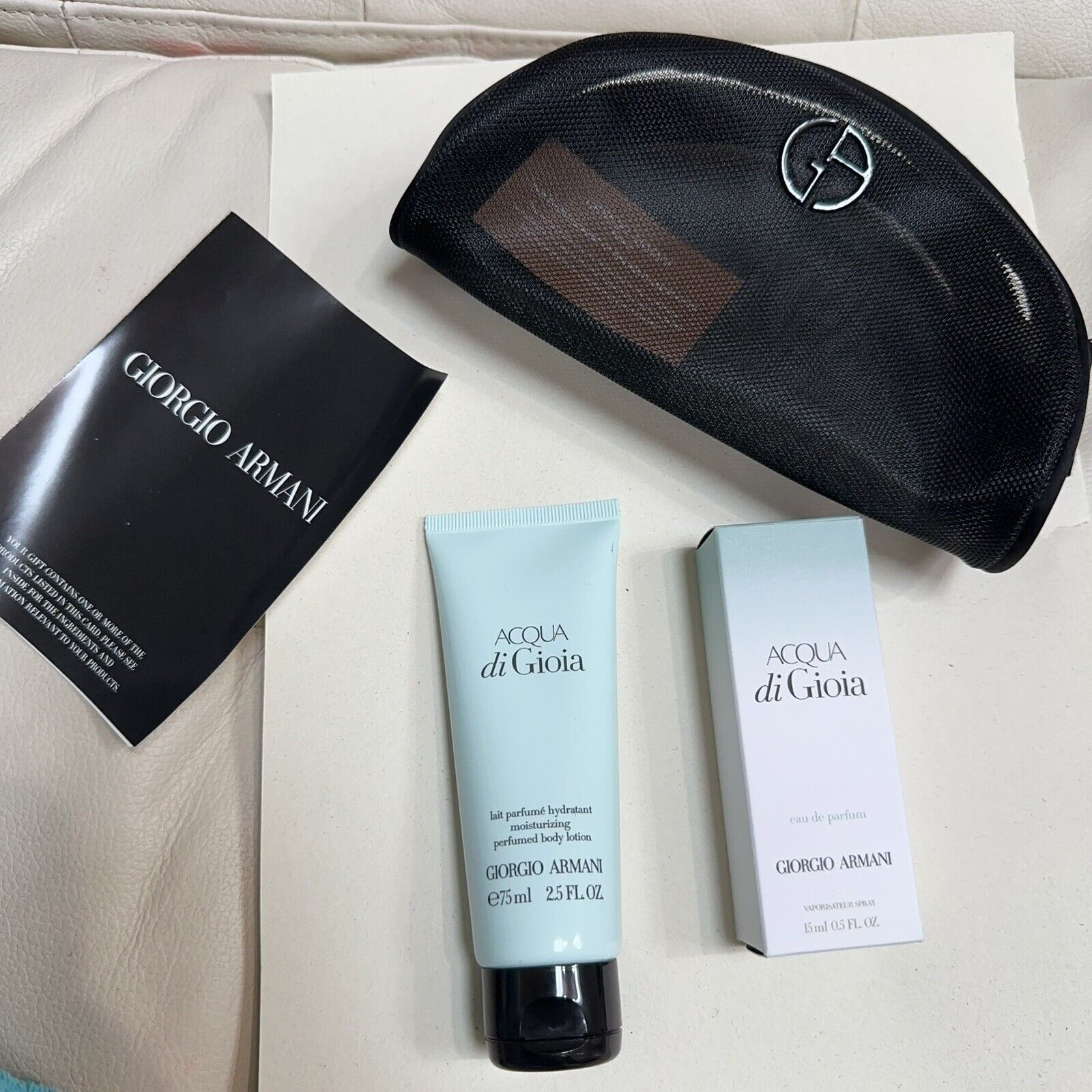 Giorgio Armani NEW Giorgio Armani Acqua Di Gioia Set Spray Lotion Clutch Size ONE SIZE - 2 Thumbnail