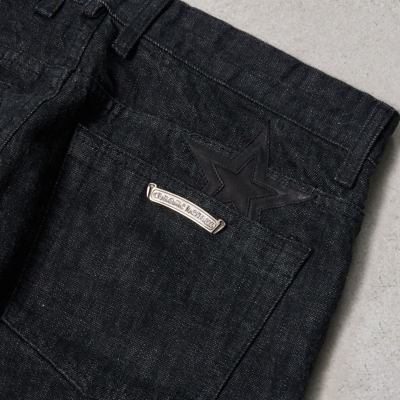 Chrome Hearts CHROME HEARTS Black Double Knee Star Patches Denim Size US 34 / EU 50 - 5 Thumbnail