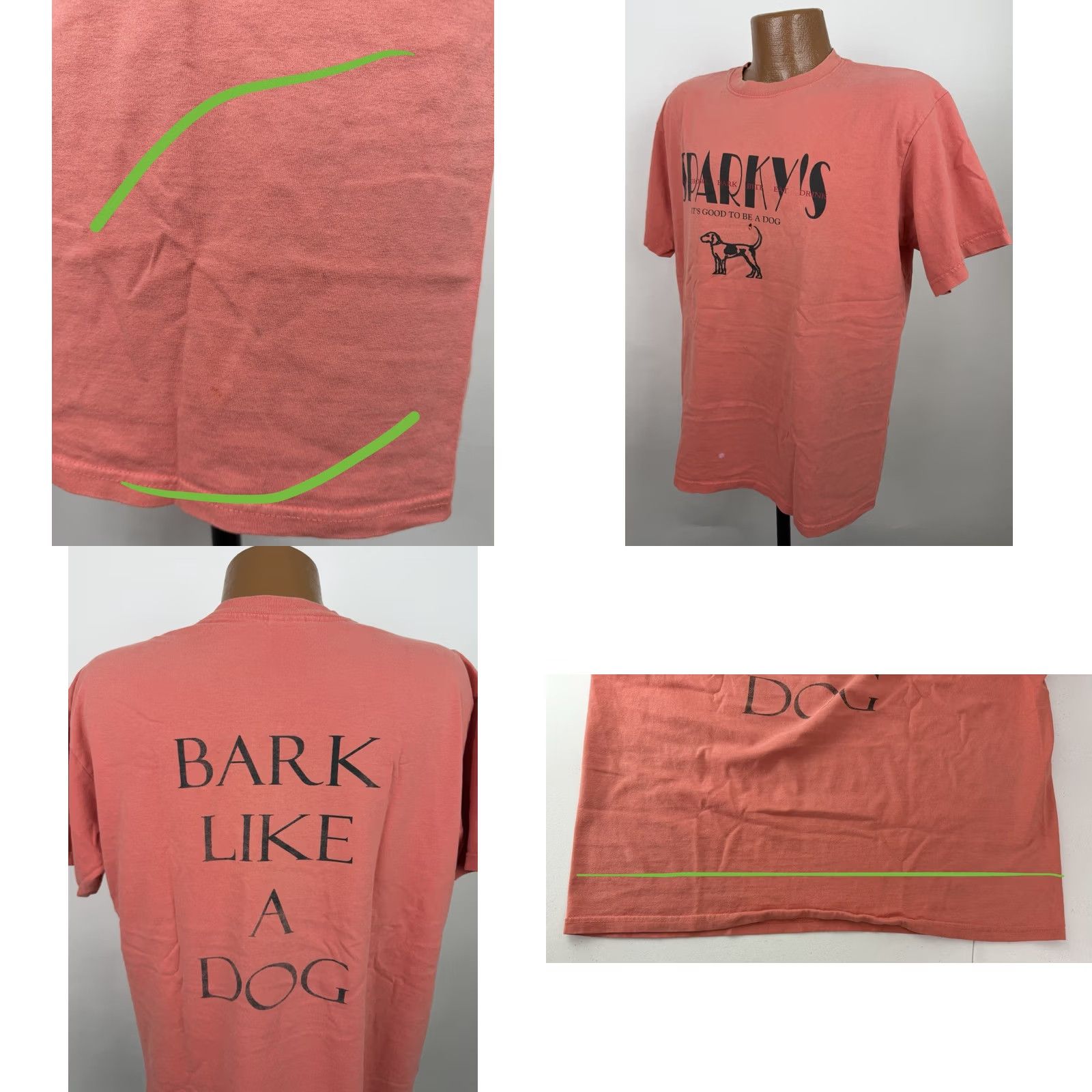 Anvil VINTAGE Anvil Bar Shirt Mens L Pink 1990s T-Shirt Funny Distressed Size US L / EU 52-54 / 3 - 8 Thumbnail