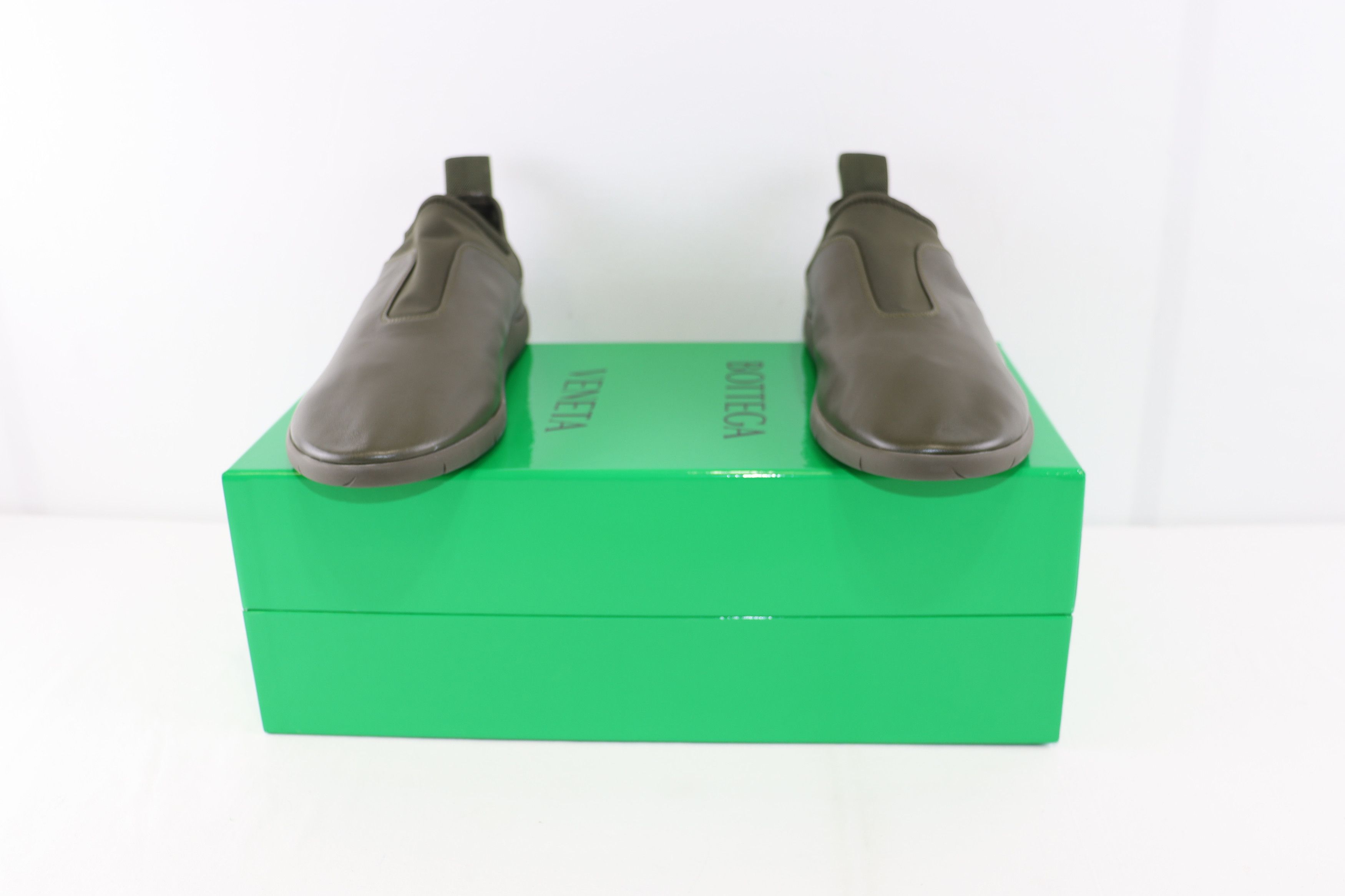 Bottega Veneta o1rshd1 Lagoon Nappa/Antares Fabric Sneakers in Seaweed Size US 7 / EU 40 - 11 Thumbnail
